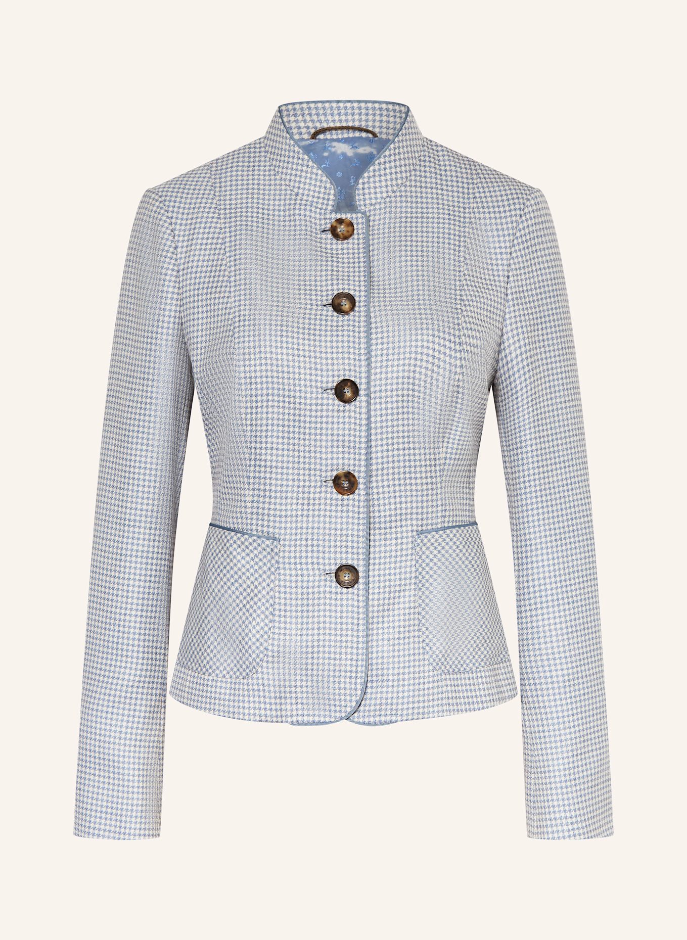 HABSBURG Janker LAINBURG: WHITE / LIGHT BLUE