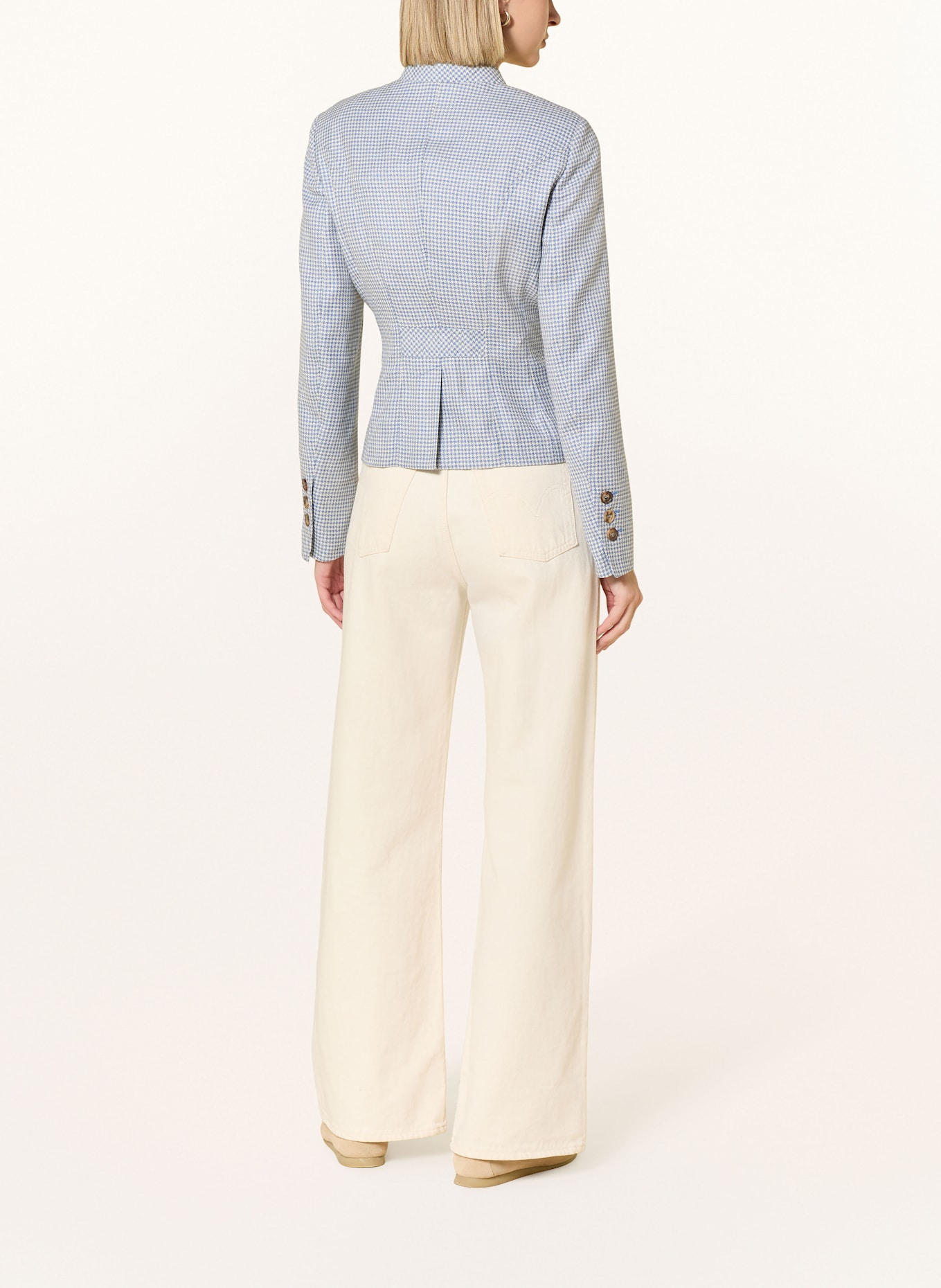 HABSBURG Janker LAINBURG: WHITE / LIGHT BLUE