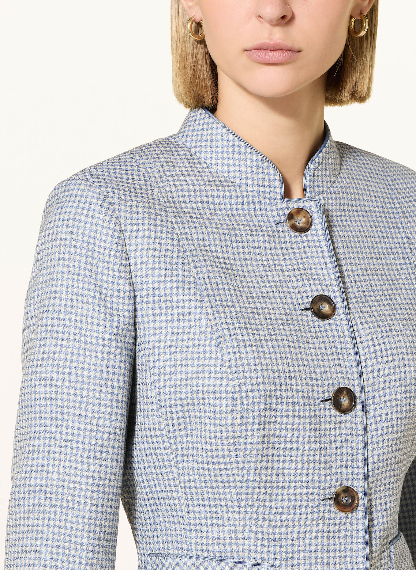 HABSBURG Janker LAINBURG: WHITE / LIGHT BLUE