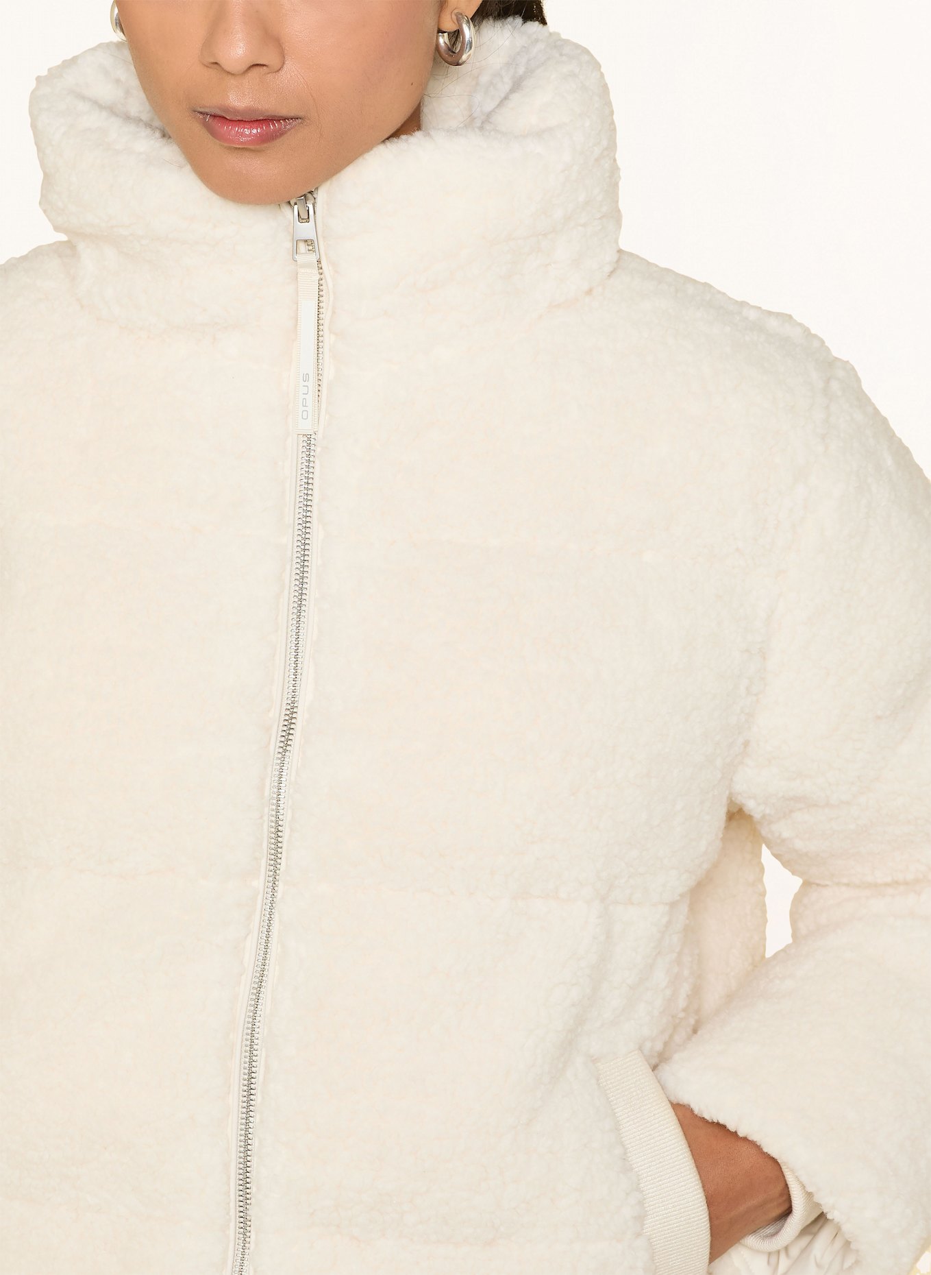 OPUS Steppjacke aus Teddyfell: ECRU