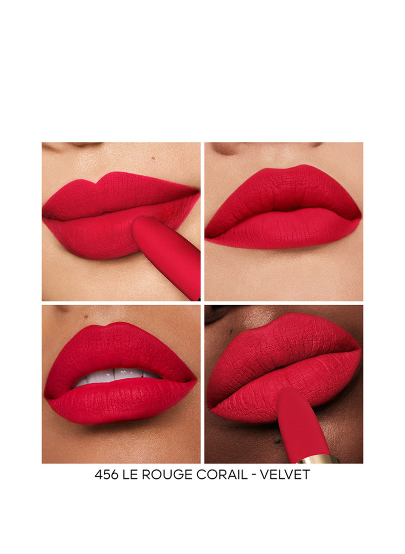 GUERLAIN ROUGE G REFILL: 456 LE ROUGE CORAIL – VELVET
