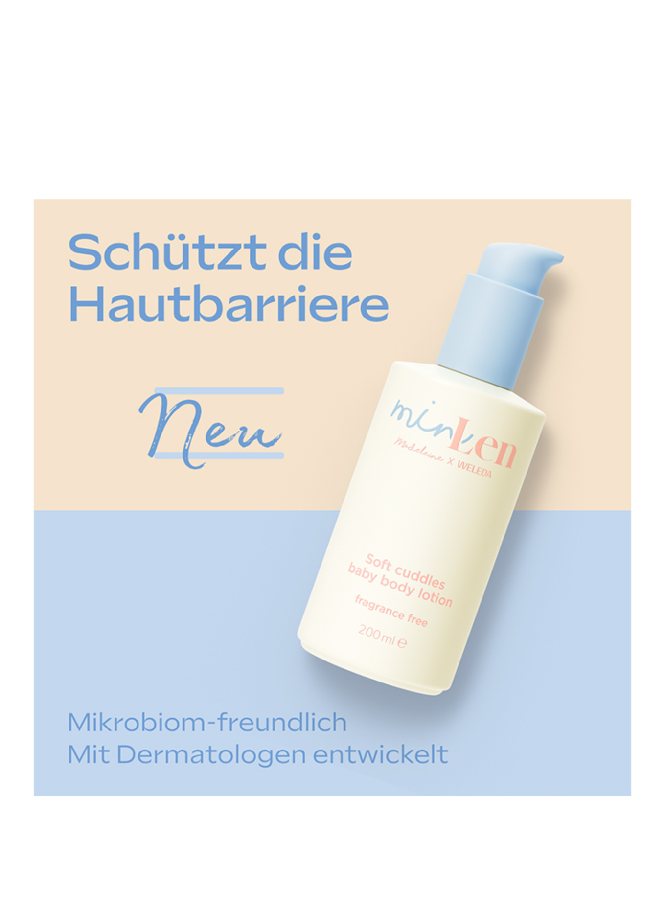 minLen SOFT CUDDLES BABY BODY LOTION