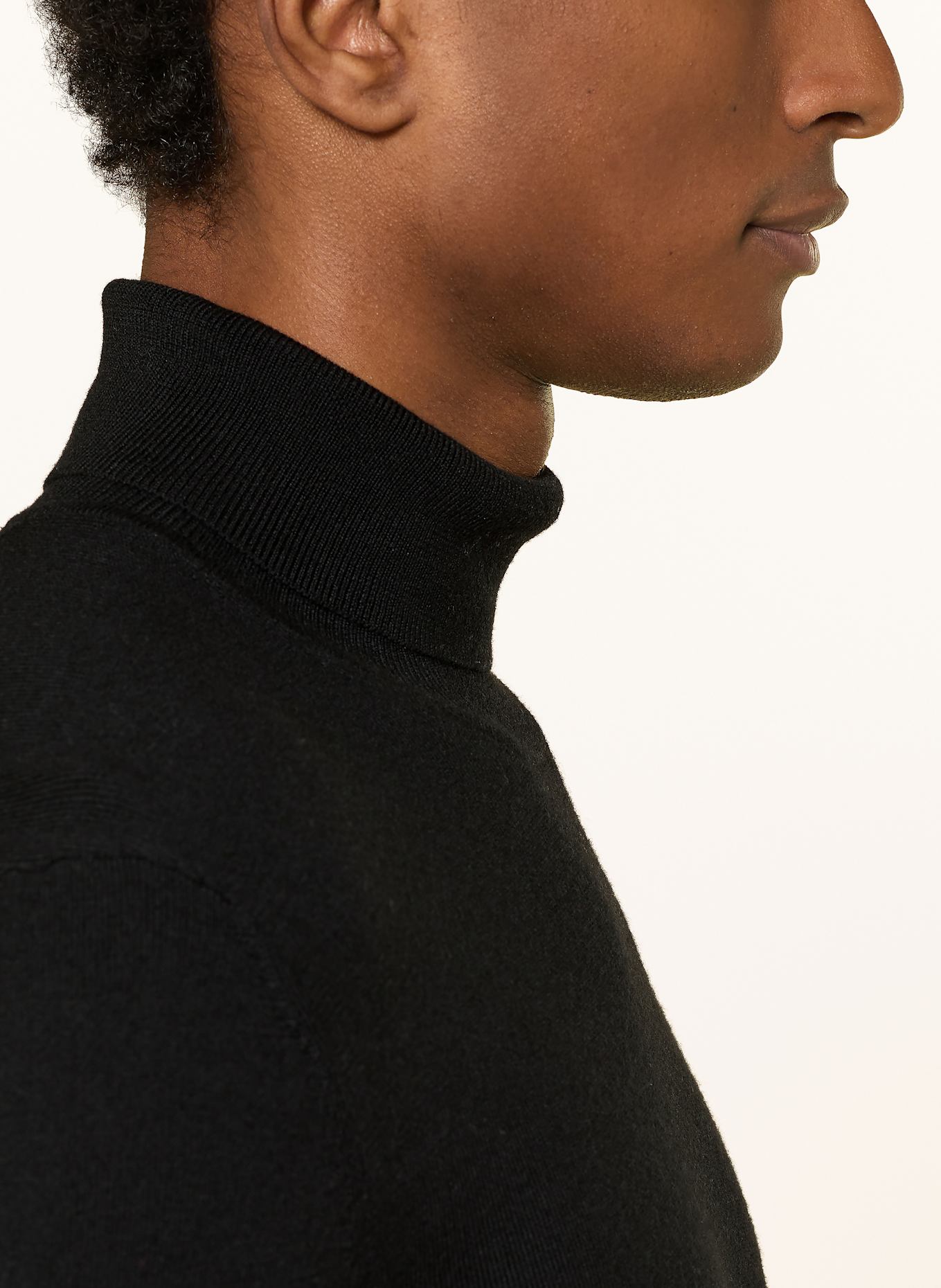 OLYMP Rollkragenpullover: SCHWARZ