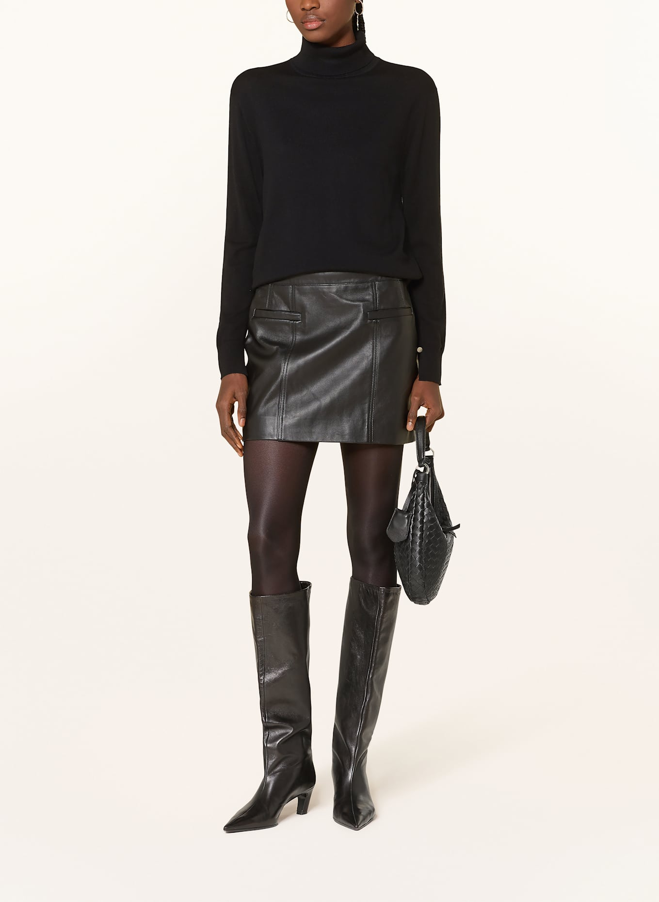 REISS Turtleneck sweater: BLACK