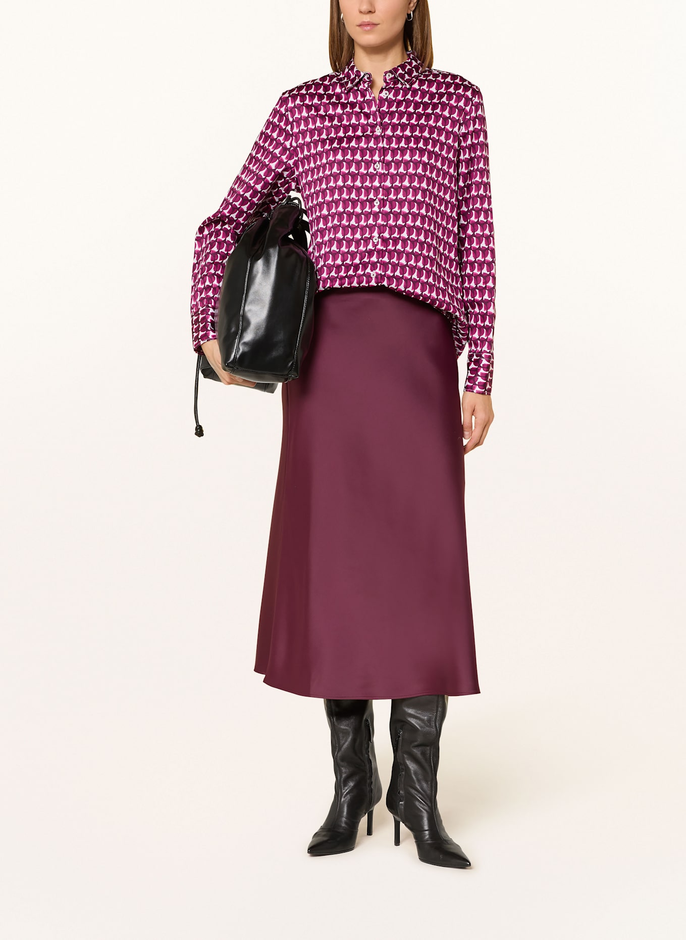 ETERNA Hemdbluse: LILA / PINK / WEISS