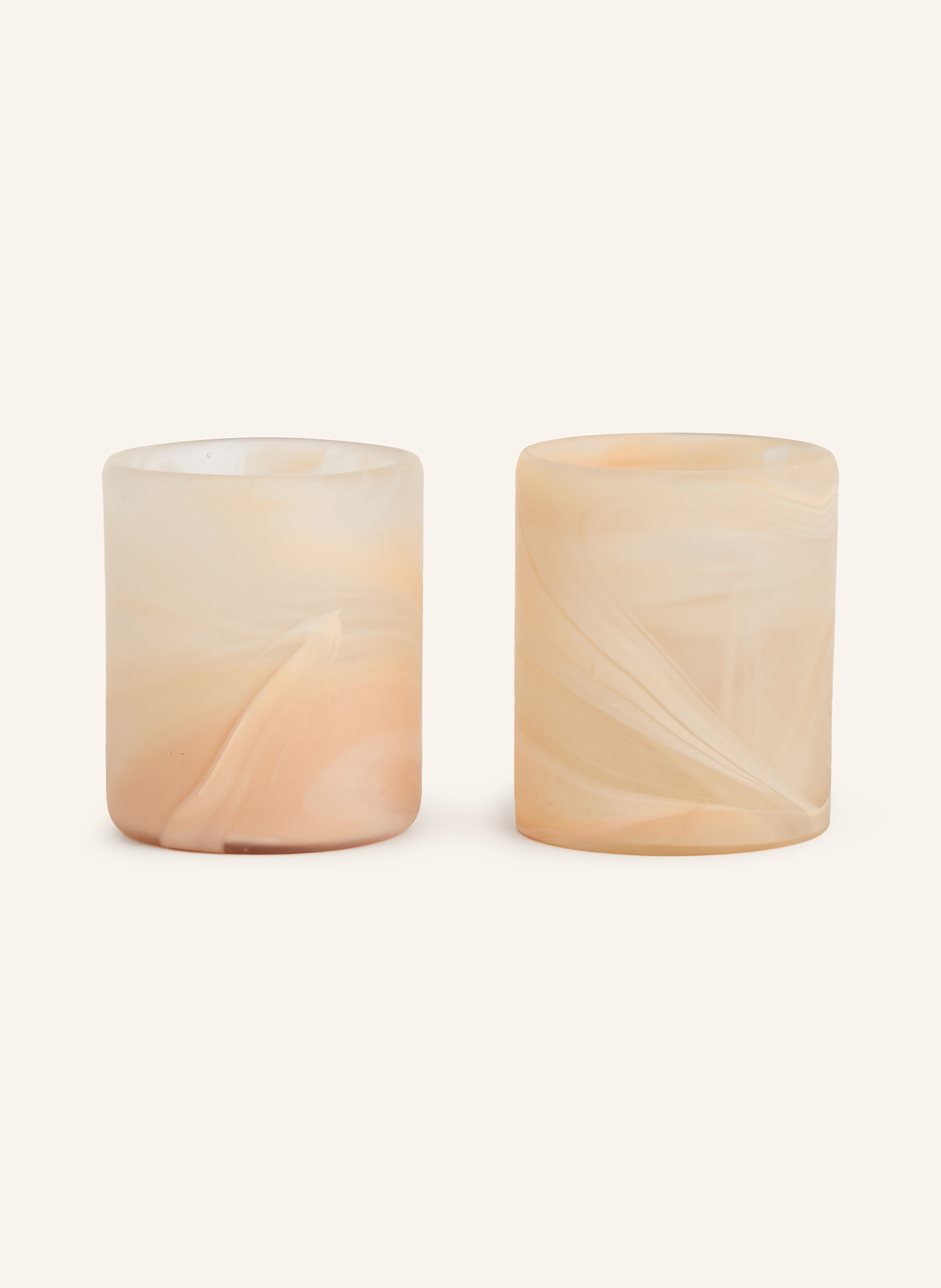 house doctor 2er-Set Teelichthalter HDKAE: BEIGE