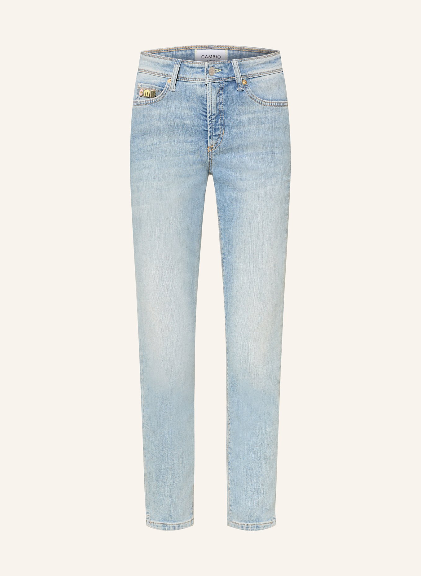 CAMBIO Cropped Jeans PIPER: 5251 contrast bleached
