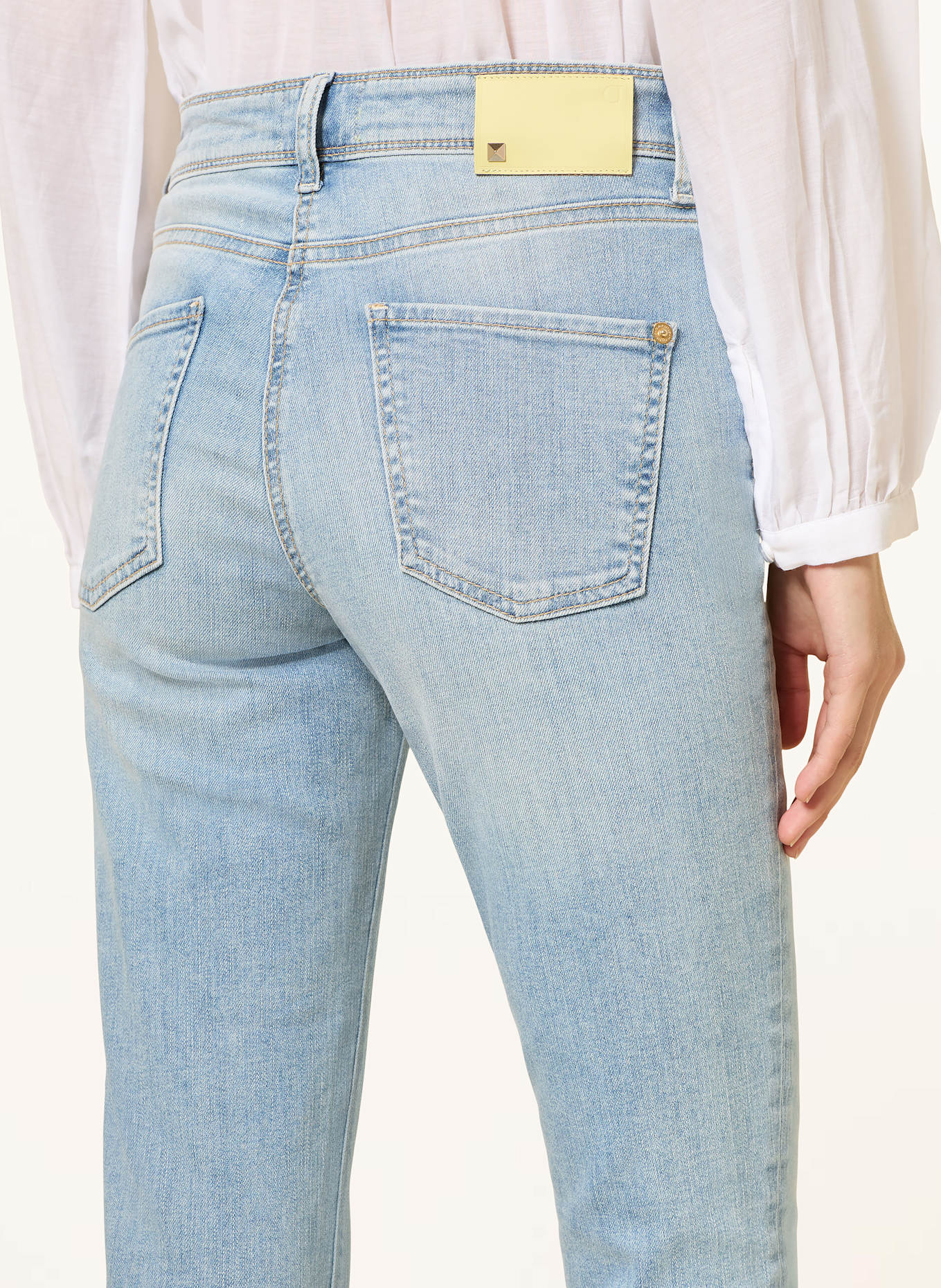 CAMBIO Cropped Jeans PIPER: 5251 contrast bleached