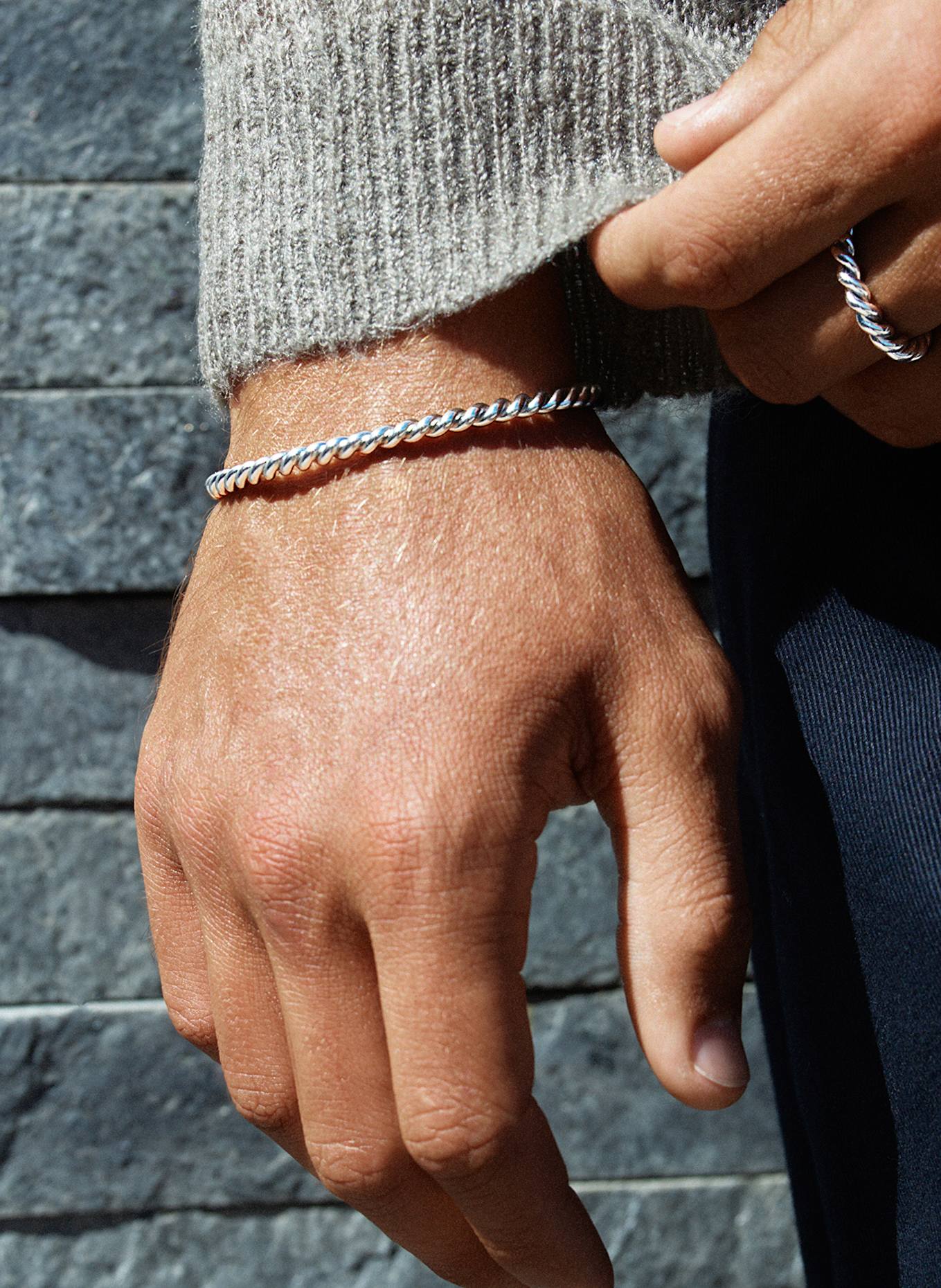 EDBLAD Armreif TWINE: SILBER