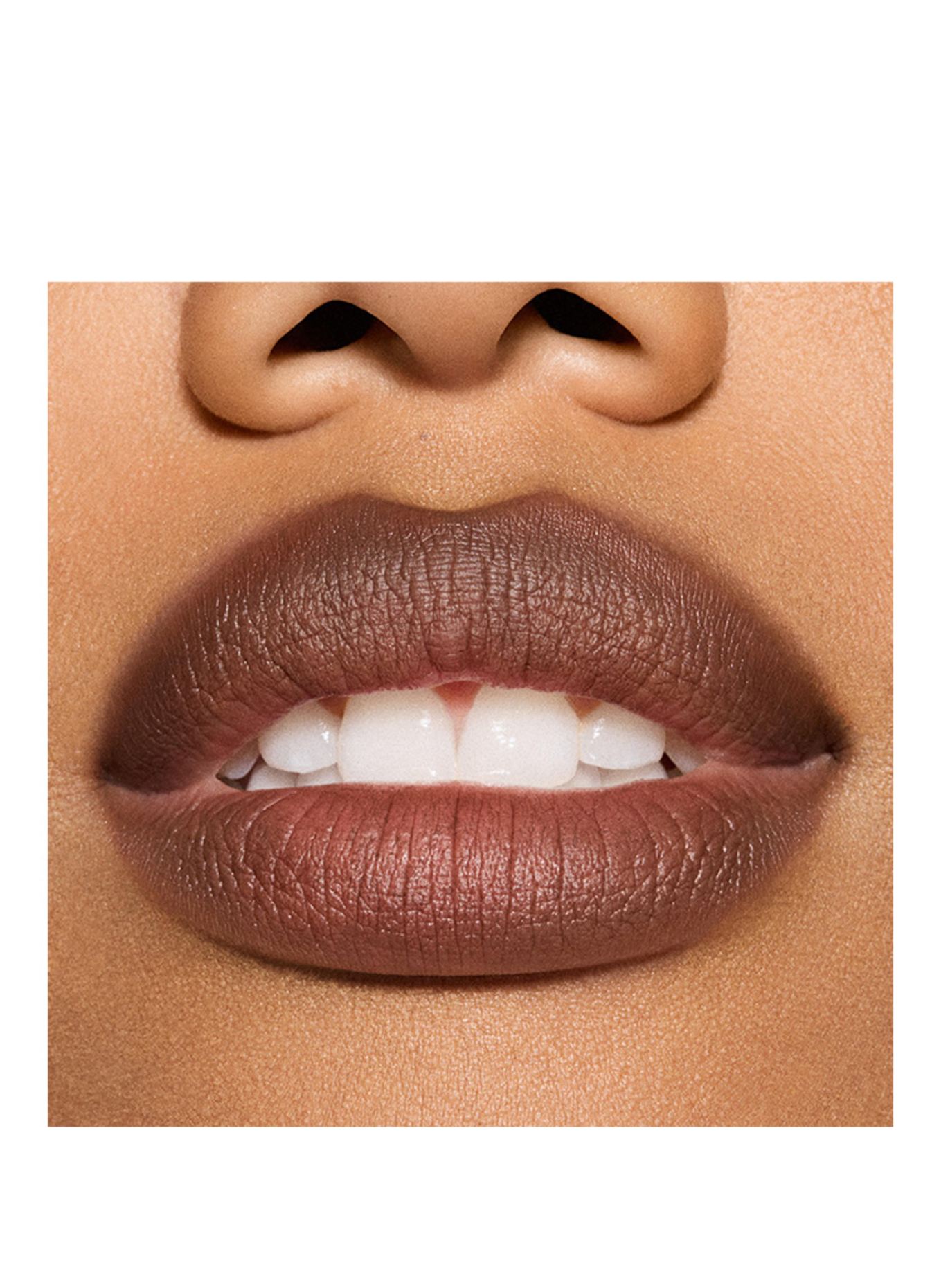 M.A.C POWDER KISS HAZY MATTE LIPSTICK: CHESTNUT