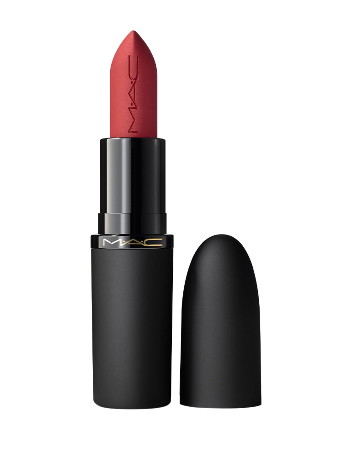 M.A.C POWDER KISS HAZY MATTE LIPSTICK: DUBONNET BUZZ