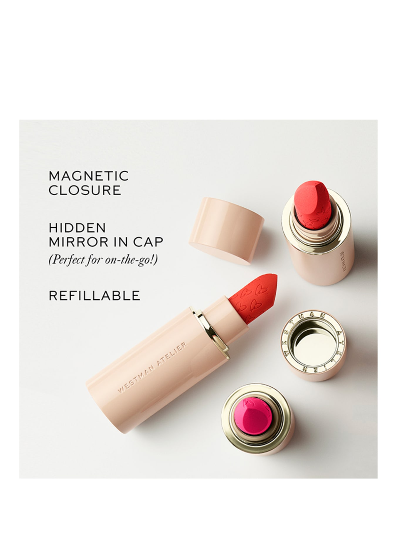 WESTMAN ATELIER LIP SUEDE MATTE LIPSTICK: ROSE PINK MAUVE