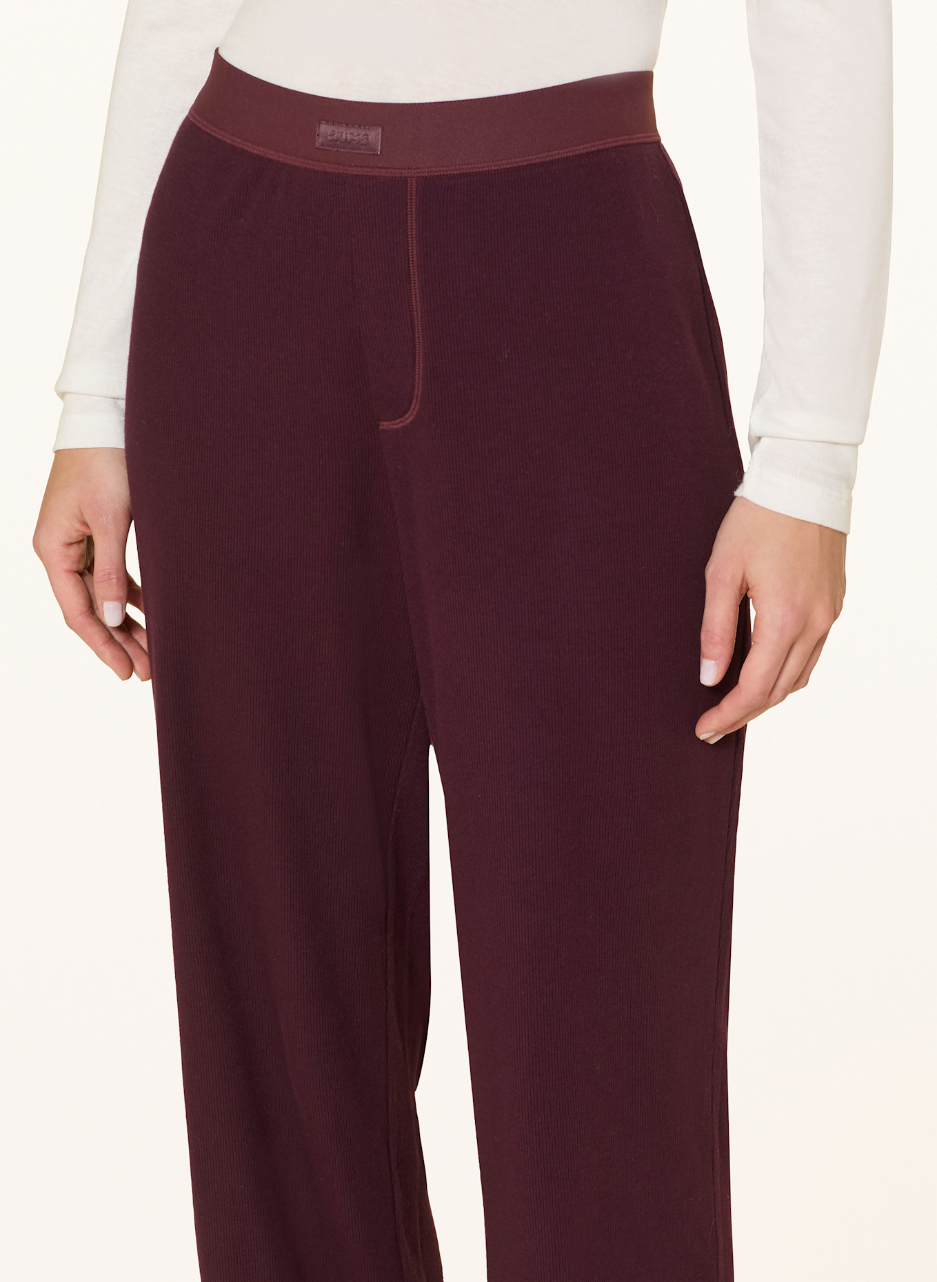SKIMS Lounge-Hose COTTON RIB: CURRANT