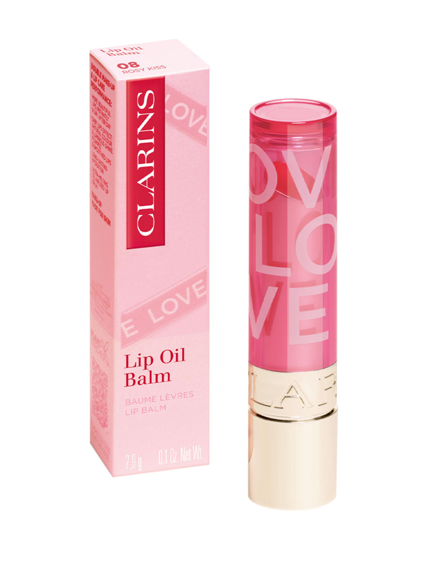 CLARINS LOVE LIP OIL BALM: 8 ROSY KISS