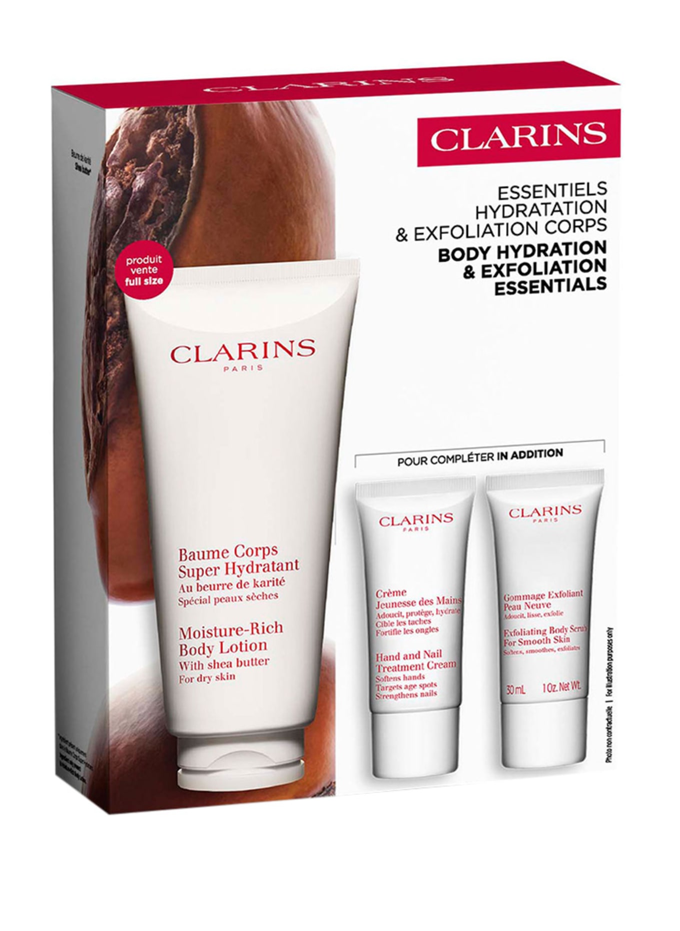 CLARINS BODY HYDRATION & EXFOLIATION ESSENTIALS