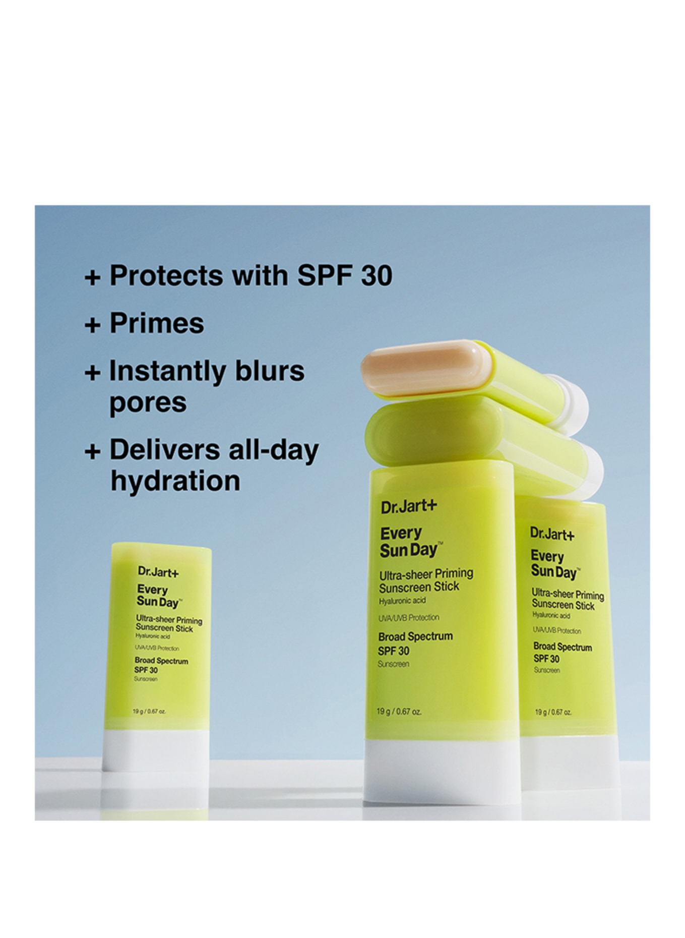 Dr.Jart+ EVERY SUN DAY ULTRA-SHEER PRIMING SUNSCREEN STICK SPF 30