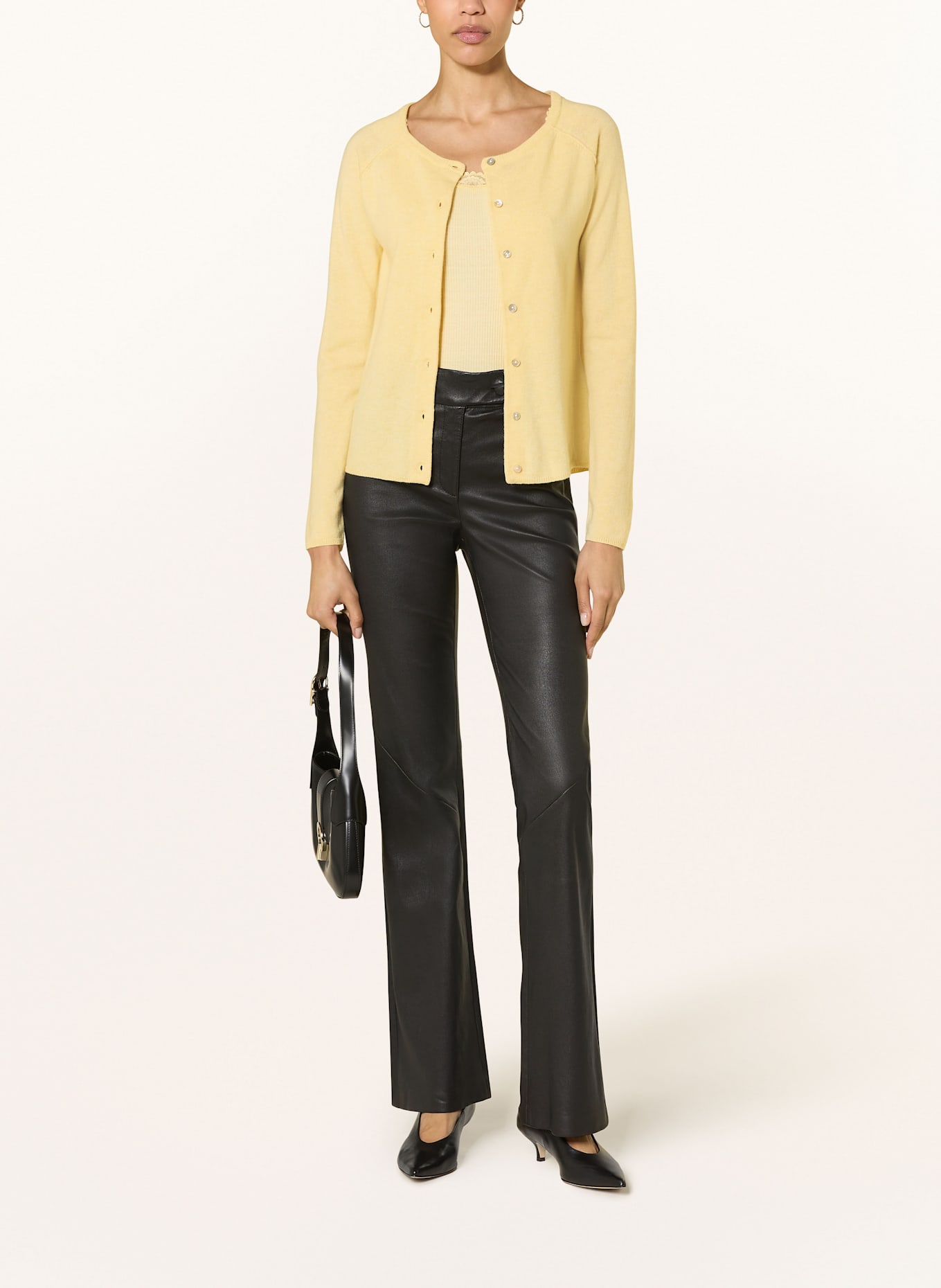 rosemunde Cardigan LAICA with cashmere: LIGHT YELLOW