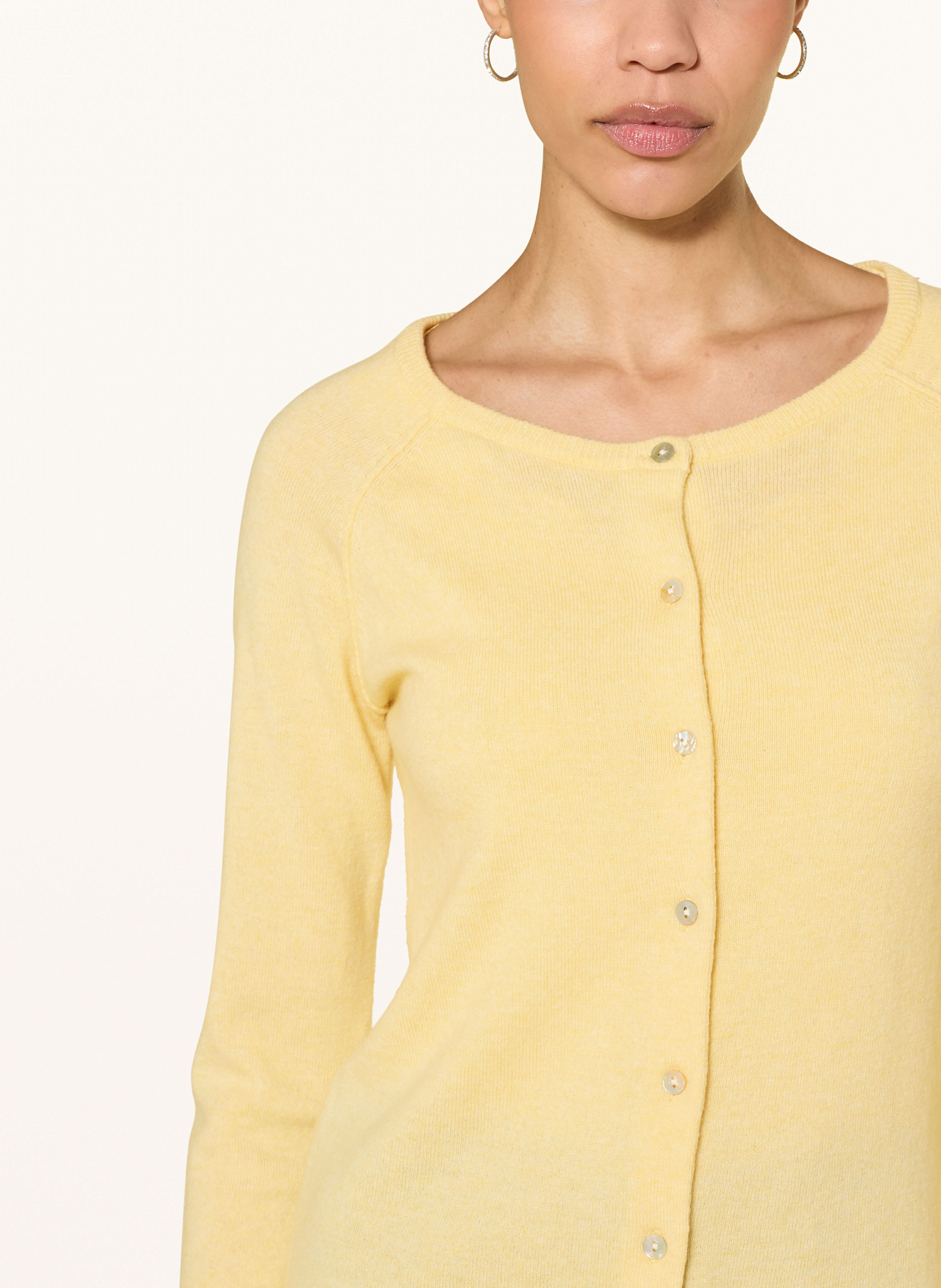 rosemunde Cardigan LAICA with cashmere: LIGHT YELLOW