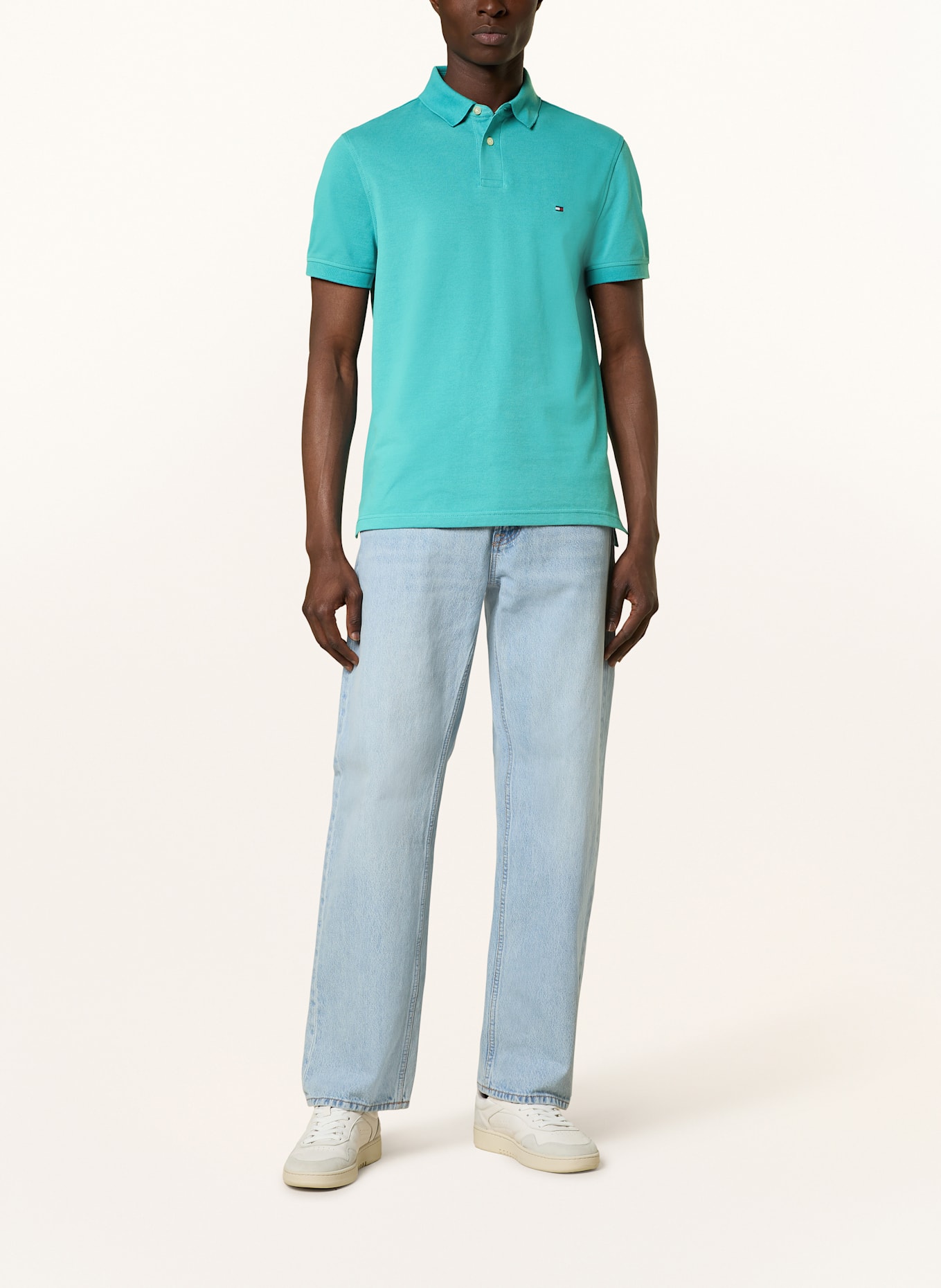 TOMMY HILFIGER Piqué-Poloshirt Regular Fit: PETROL