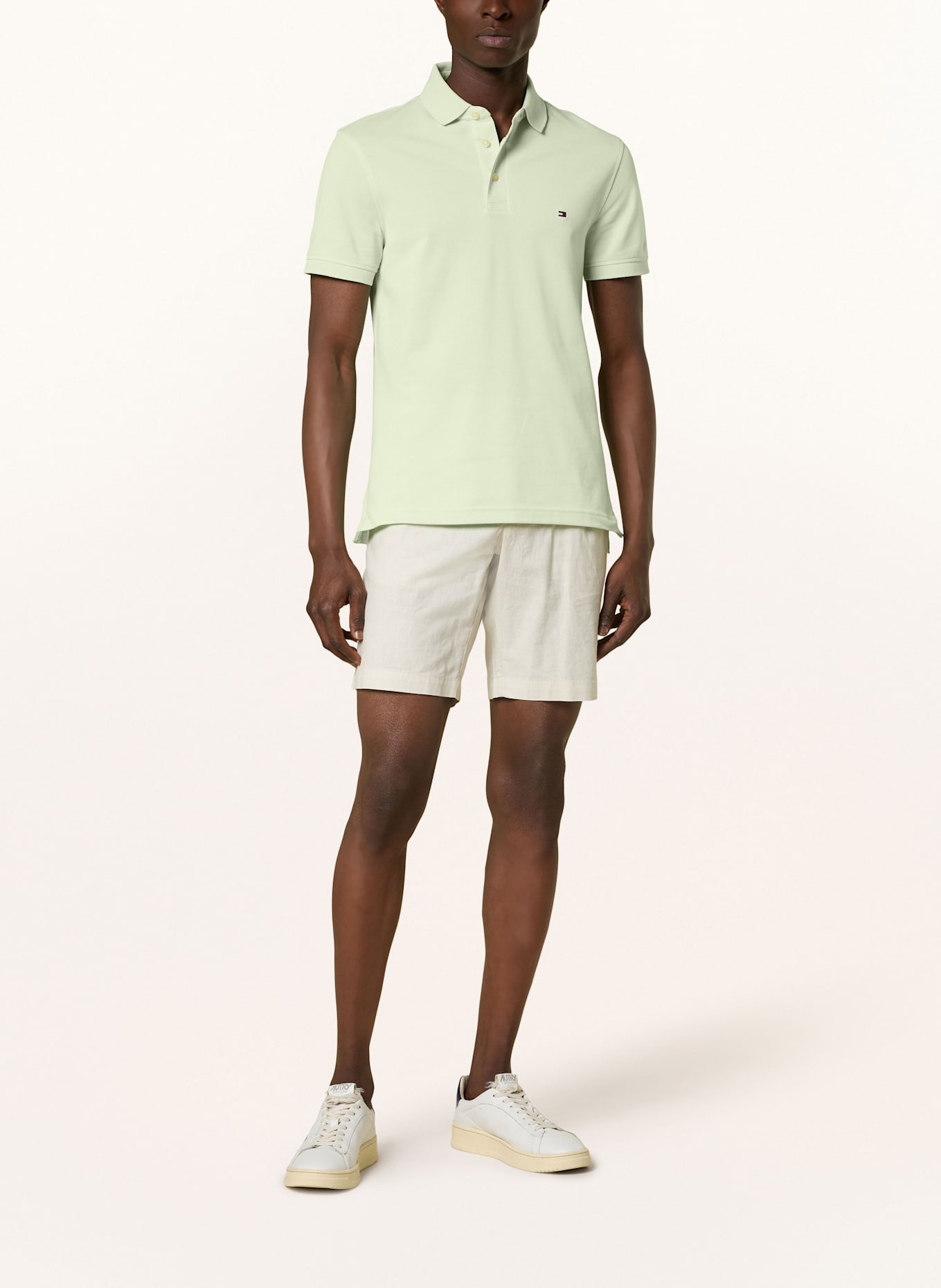 TOMMY HILFIGER Piqué-Poloshirt Slim Fit: HELLGRÜN