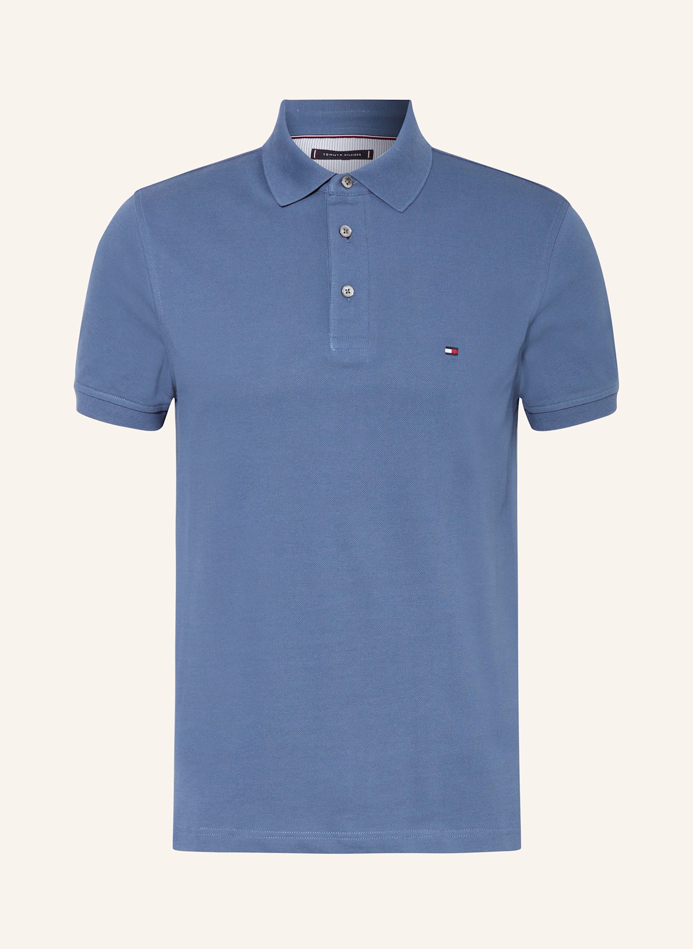 TOMMY HILFIGER Piqué-Poloshirt Slim Fit: BLAU