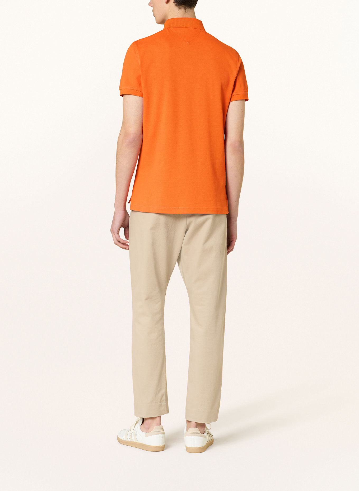 TOMMY HILFIGER Piqué-Poloshirt Slim Fit: ORANGE