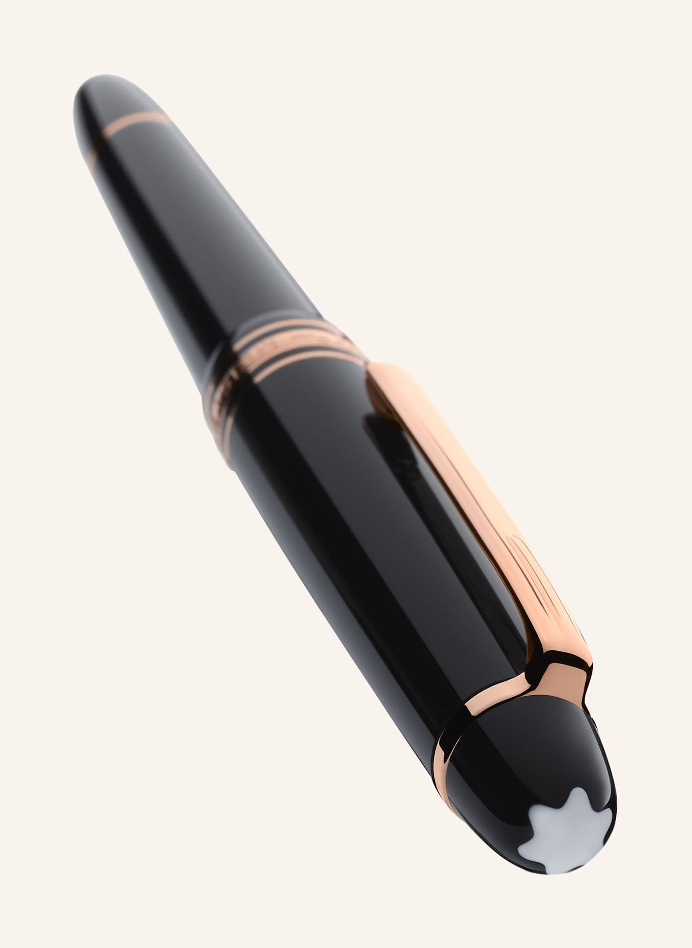 MONTBLANC Füllfederhalter MEISTERSTÜCK: SCHWARZ / ROSÉGOLD