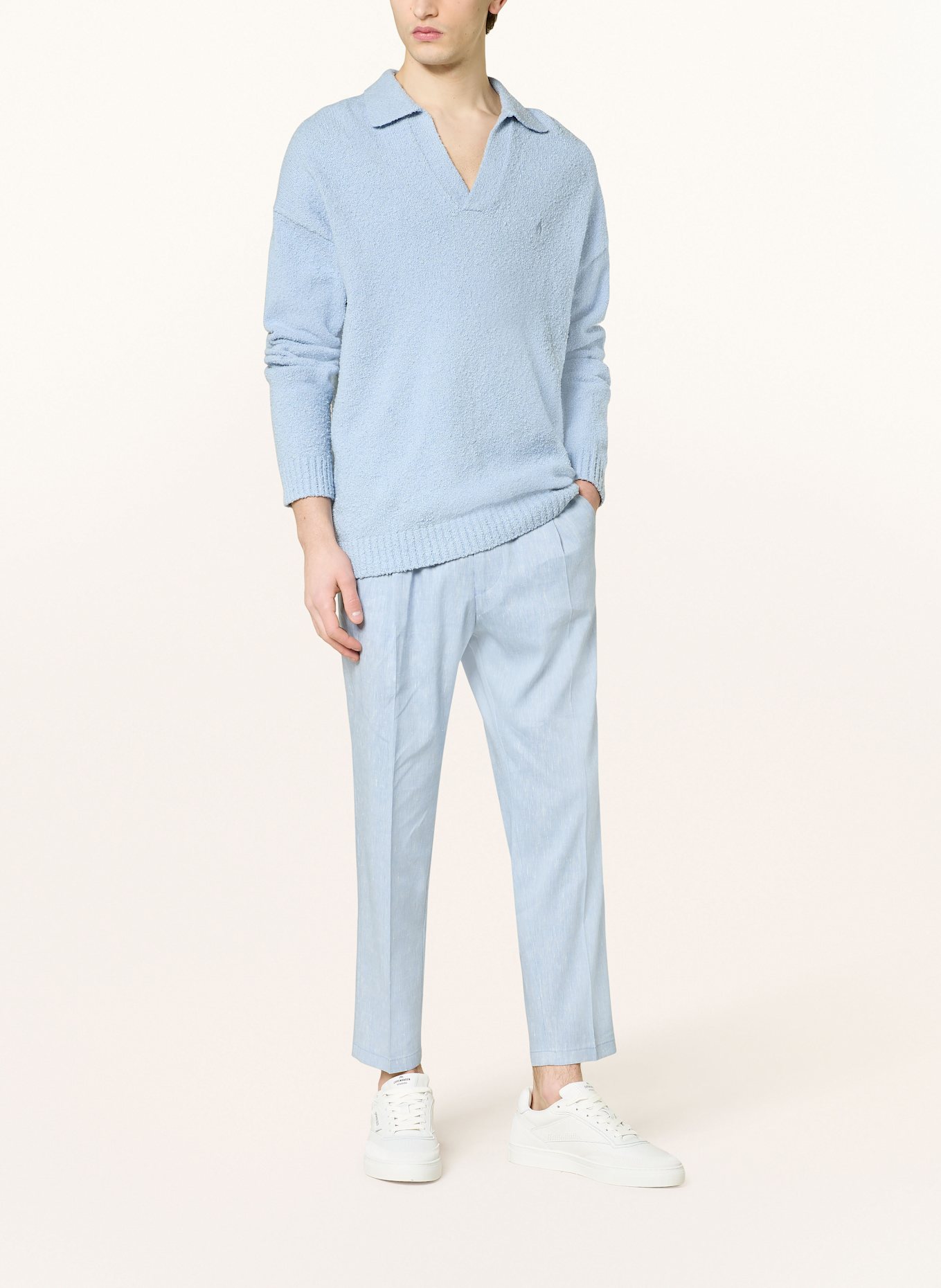 DRYKORN Anzughose CHASY Extra Slim Fit mit Leinen: HELLBLAU