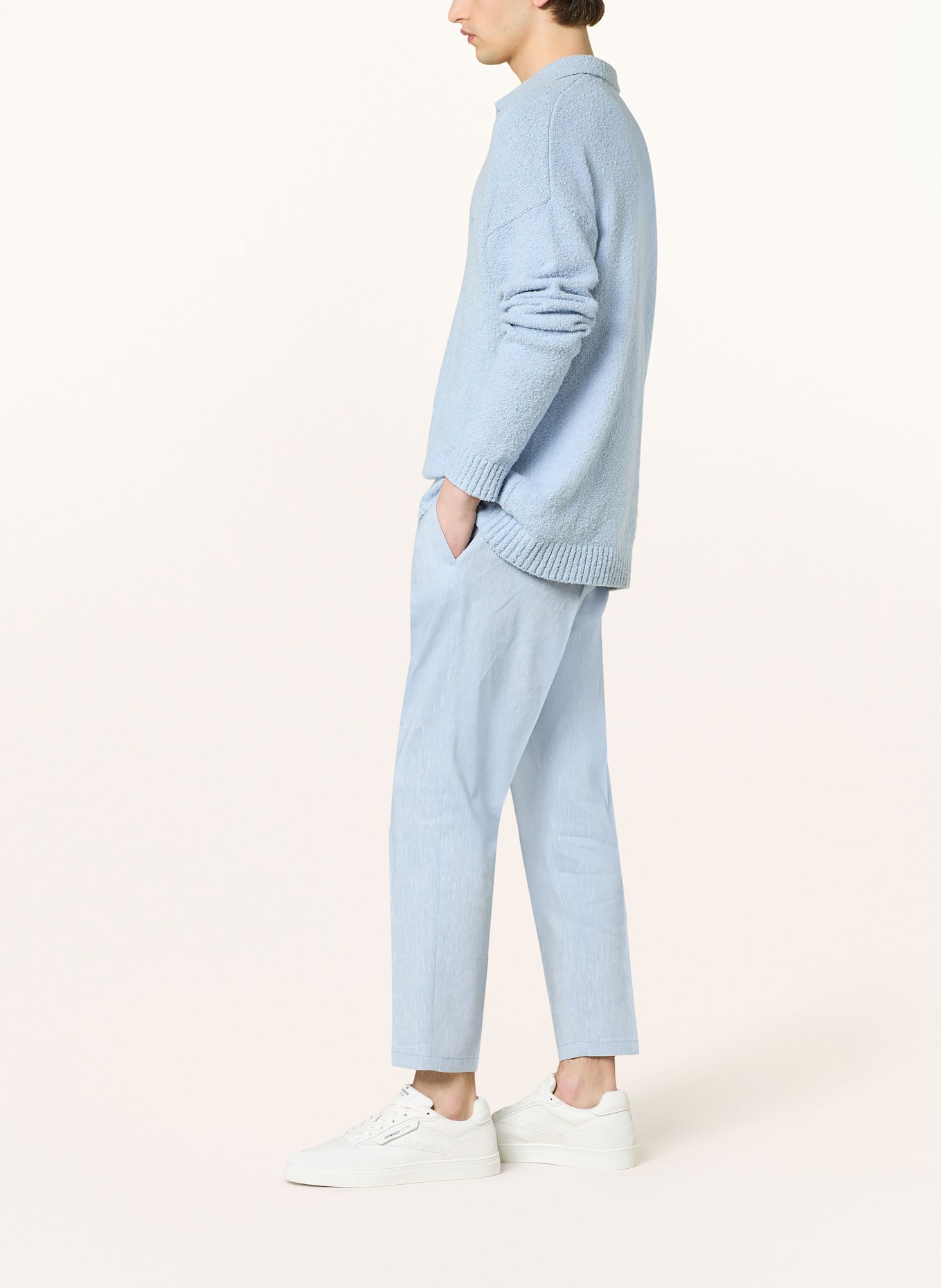 DRYKORN Anzughose CHASY Extra Slim Fit mit Leinen: HELLBLAU