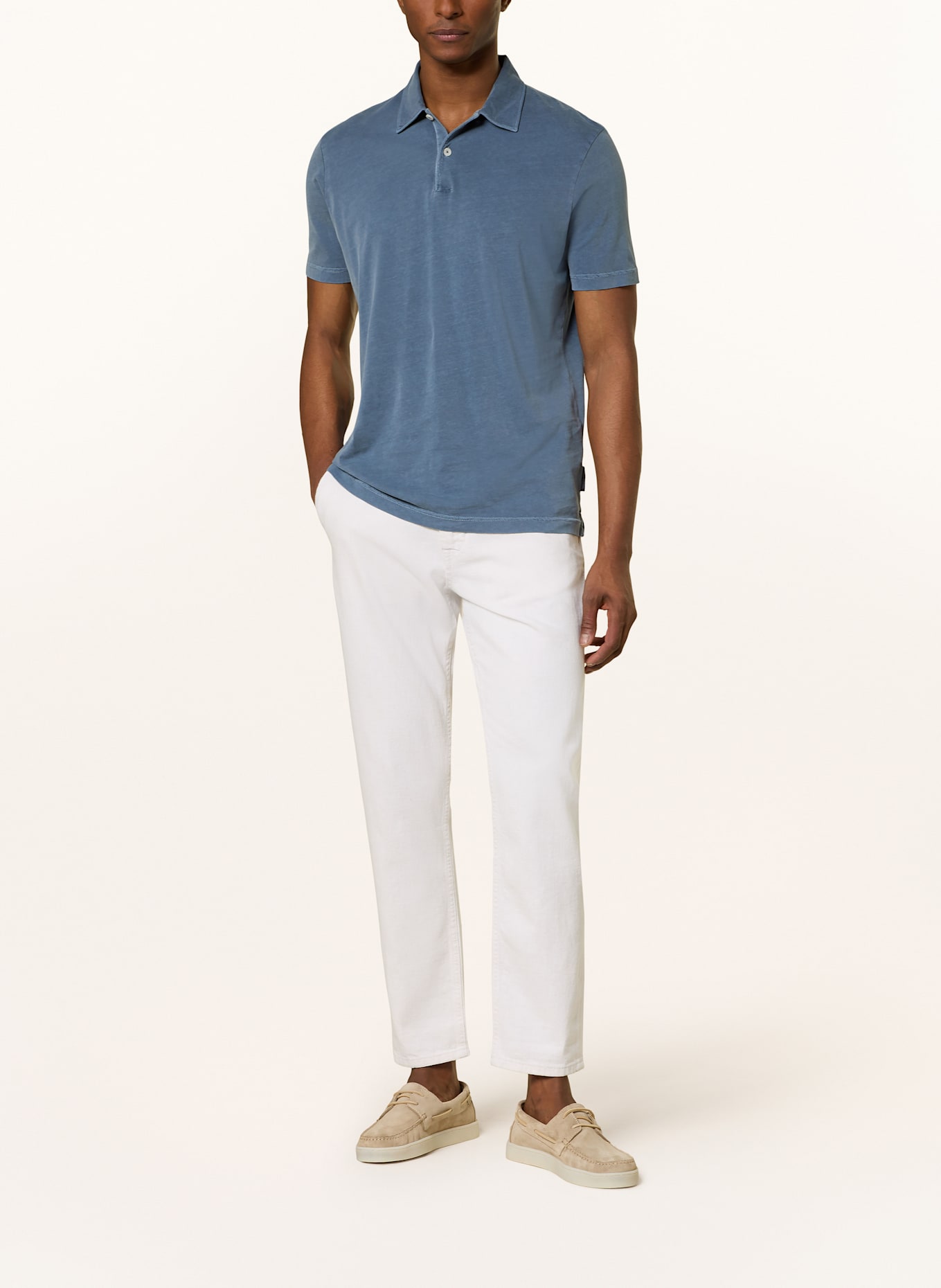 Marc O'Polo Jersey-Poloshirt Regular Fit: DUNKELBLAU