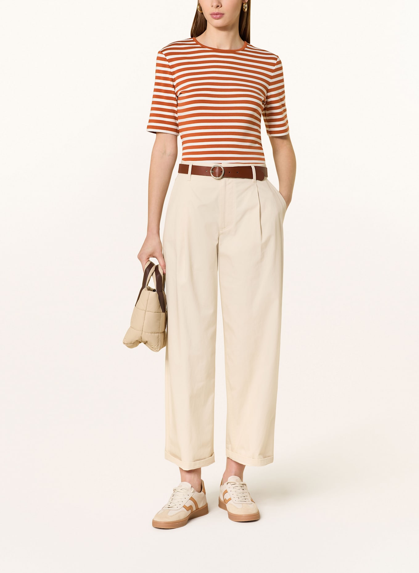 GANT T-Shirt: BRAUN/ WEISS