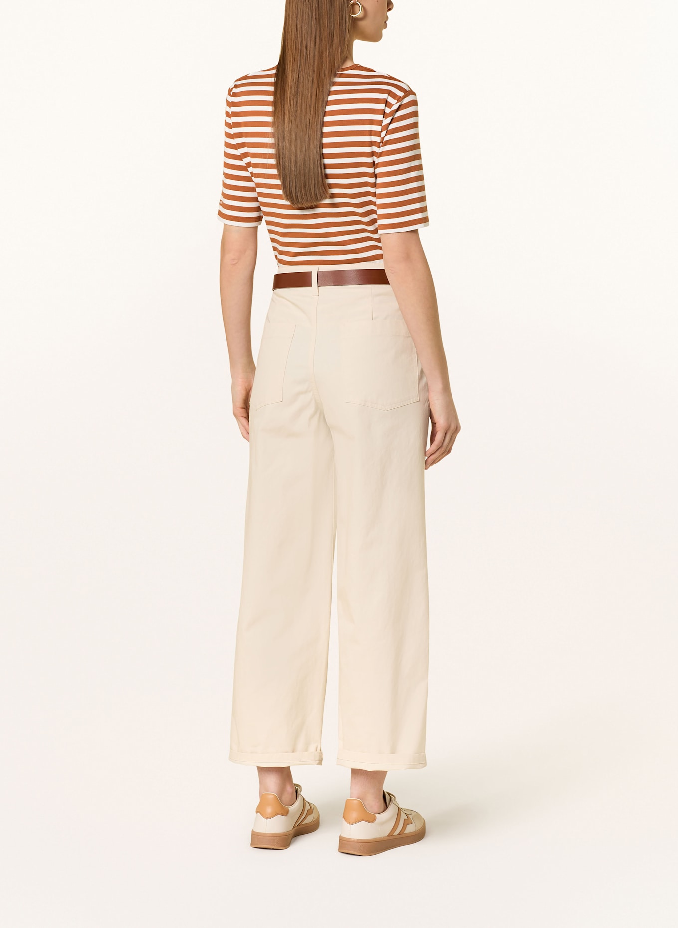 GANT T-Shirt: BRAUN/ WEISS