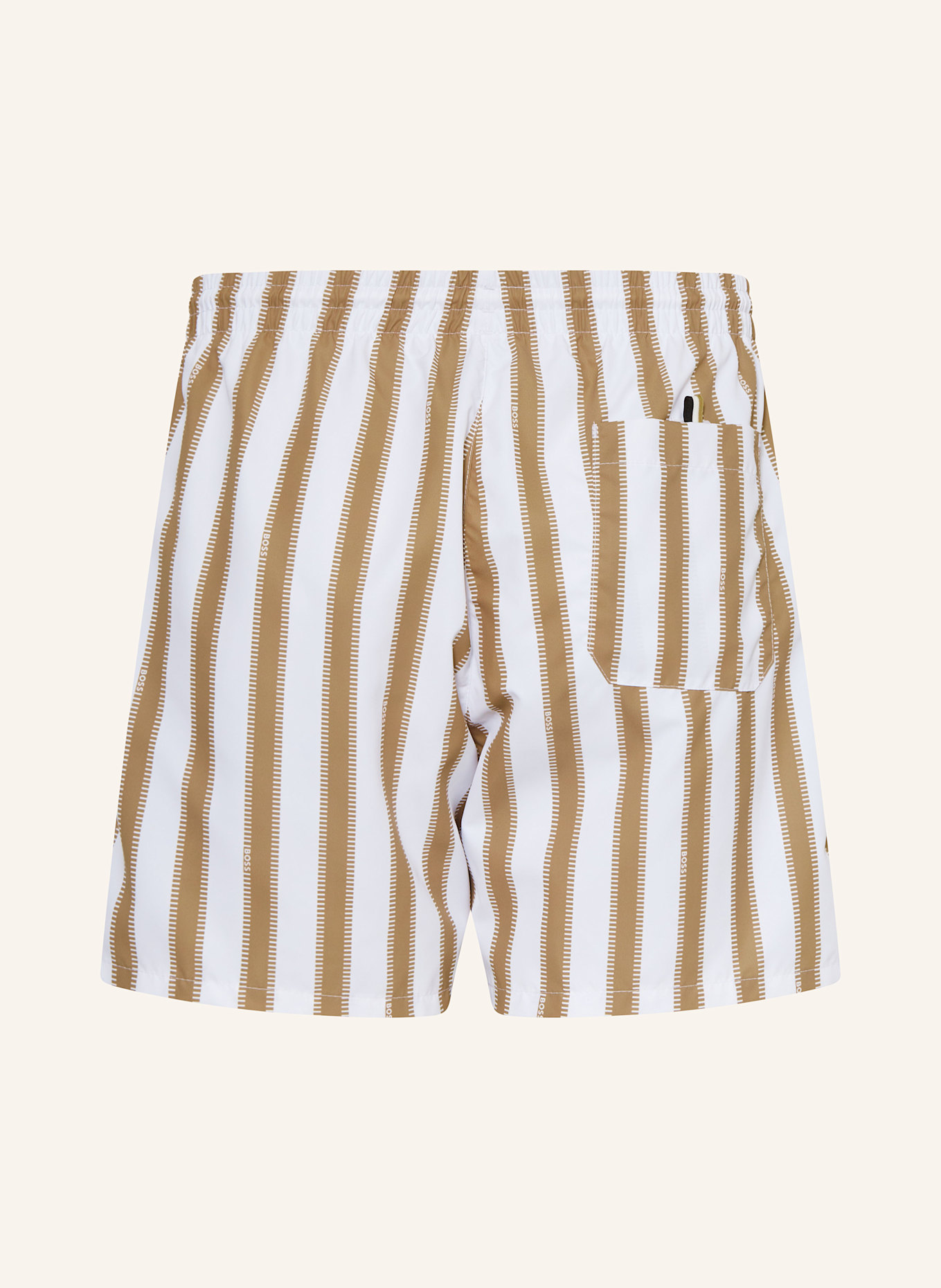 BOSS Badeshorts PIRANHA: WEISS / BEIGE