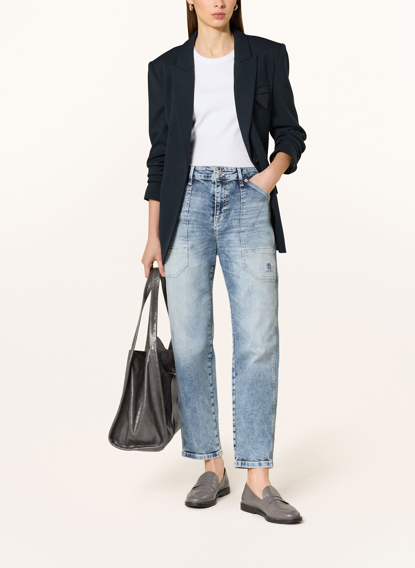 MAC Jeansy w stylu destroyed IOWA: D475 heavy fashion wash