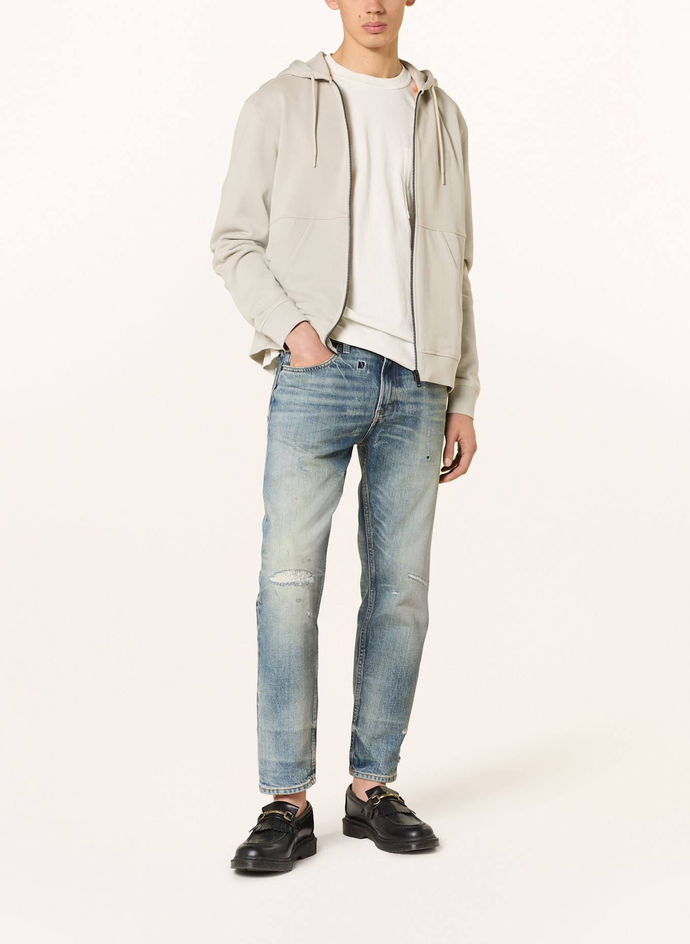 BOSS Sweatjacke ZETALKY: BEIGE