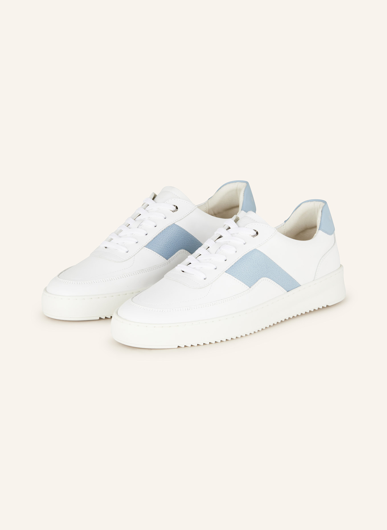 FILLING PIECES Sneaker MONDO GAME: WEISS/ HELLBLAU