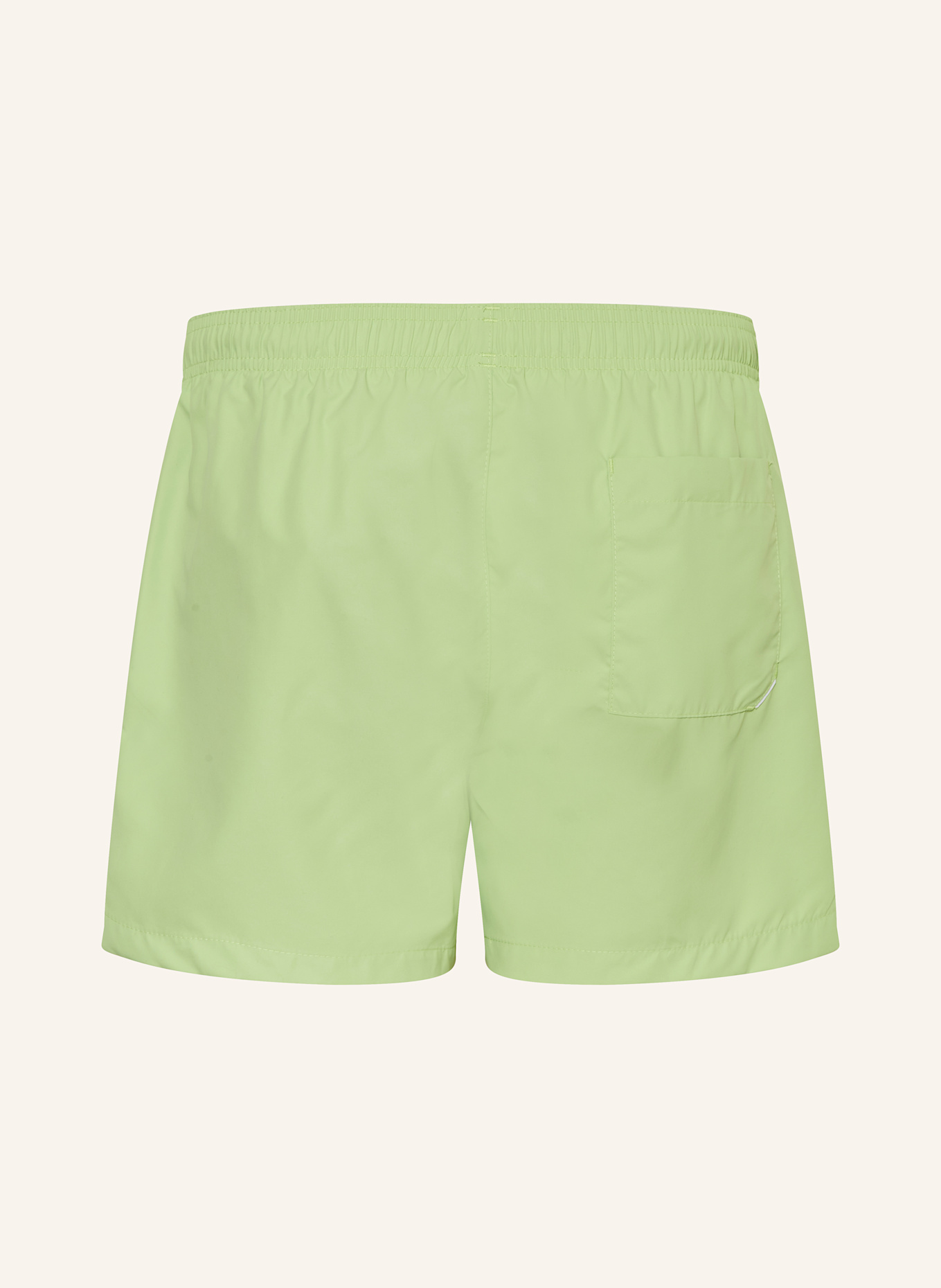 HUGO Badeshorts ABAS: HELLGRÜN / WEISS