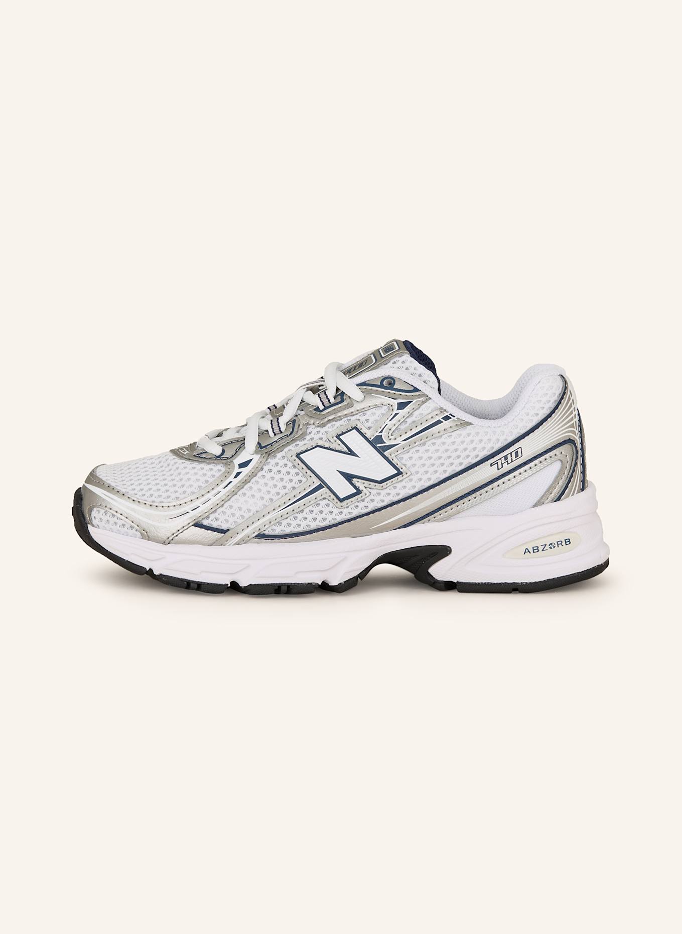 new balance Sneaker 740, Farbe: WEISS/ DUNKELBLAU/ GRAU (Bild 4)