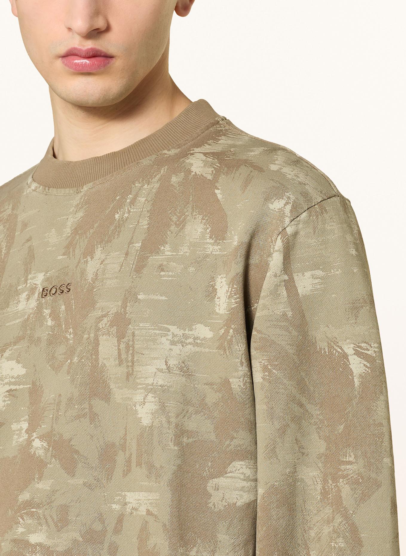 BOSS Sweatshirt WE_JUNGLE: BEIGE/ BRAUN/ KHAKI