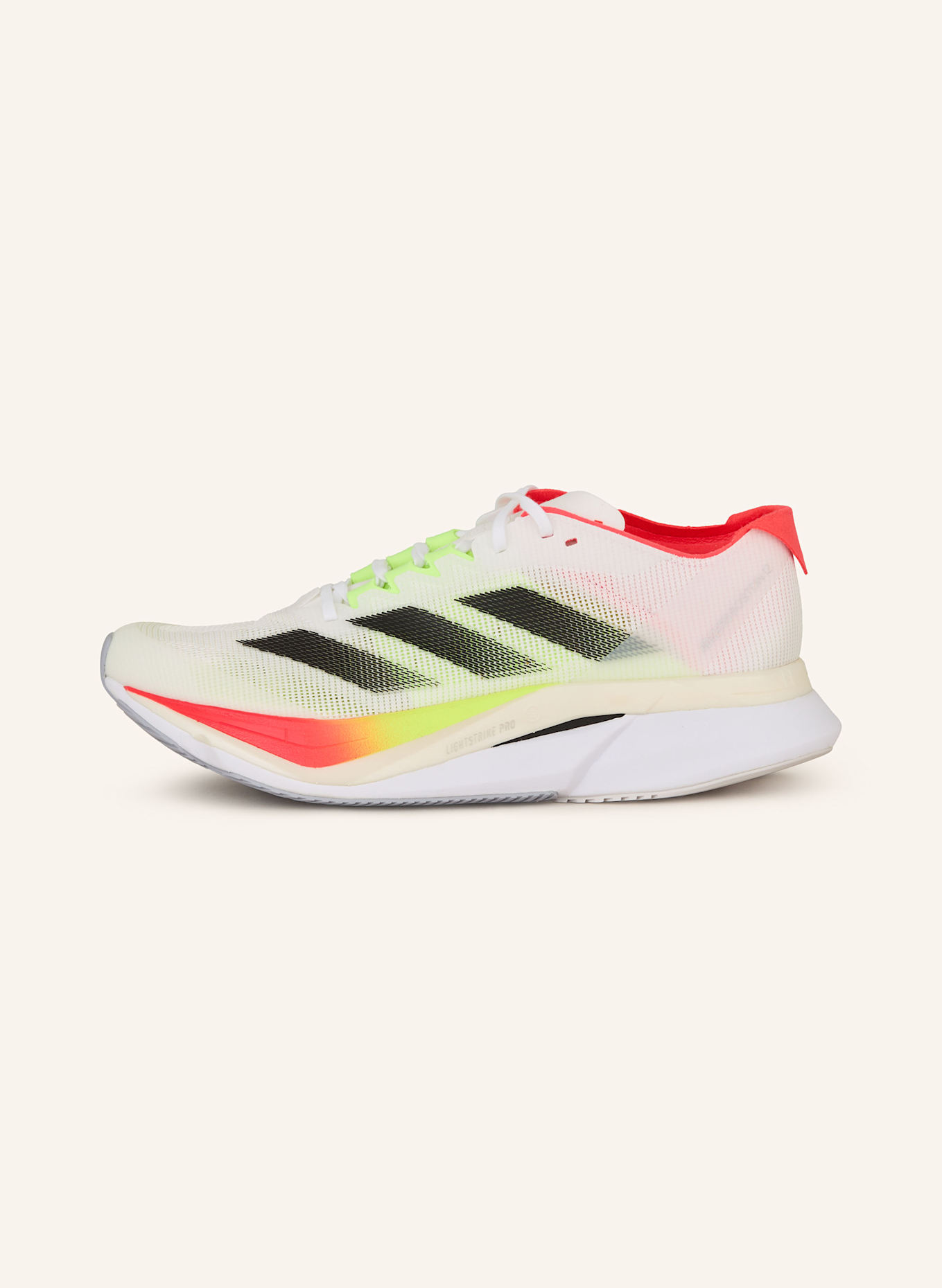adidas Běžecké boty ADIZERO BOSTON 12, Barva: BÍLÁ/ NEONOVĚ ŽLUTÁ (Obrázek 4)