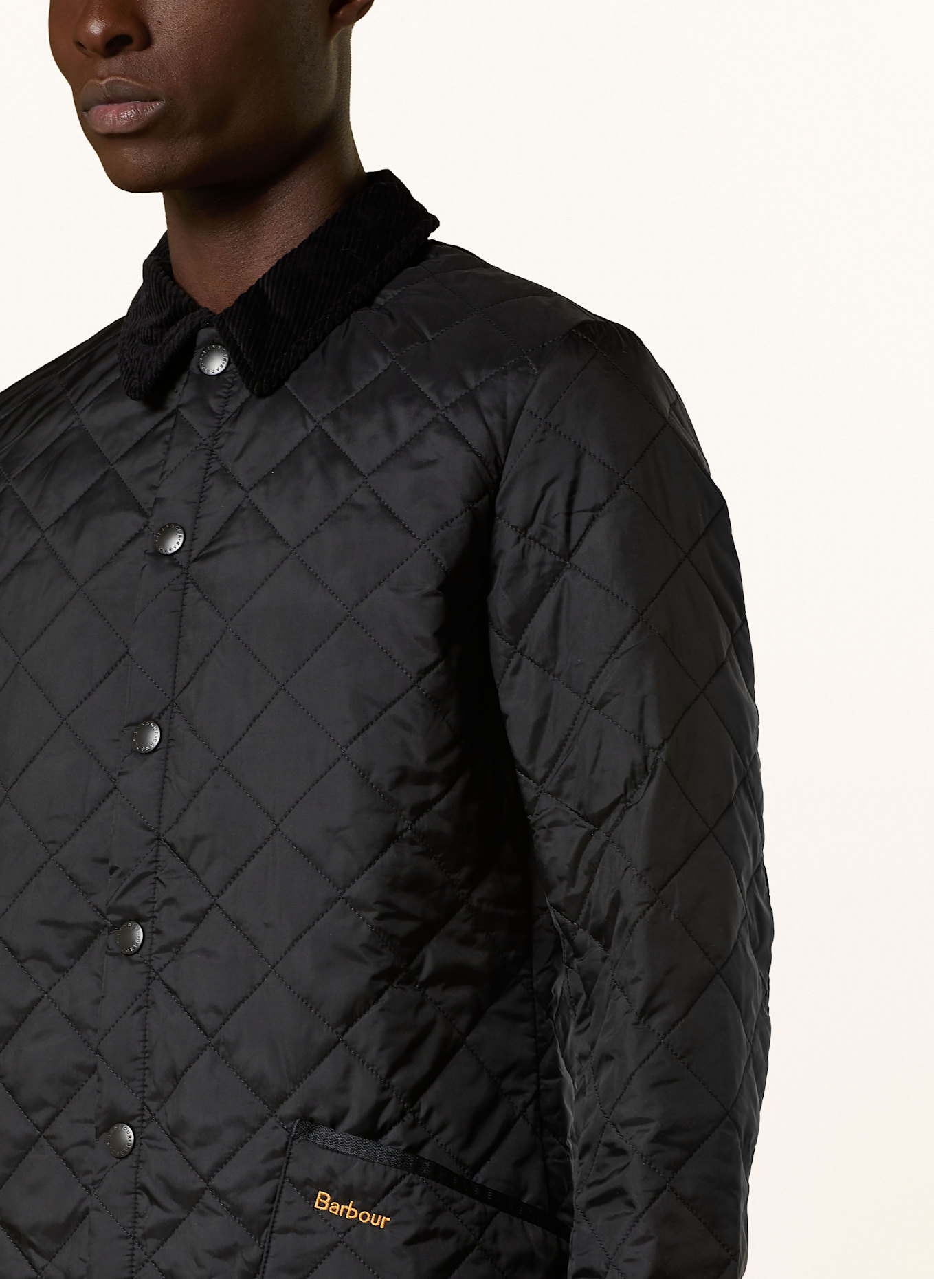 Barbour Kurtka pikowana HERITAGE LIDDESDALE: CZARNY