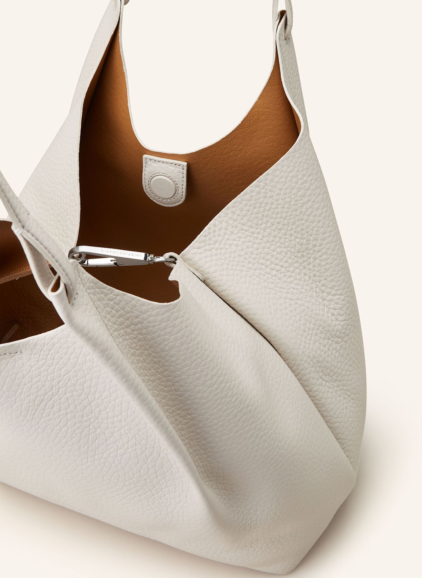 GIANNI CHIARINI Kabelka Hobo DUA XL s pouzdrem: KRÉMOVÁ