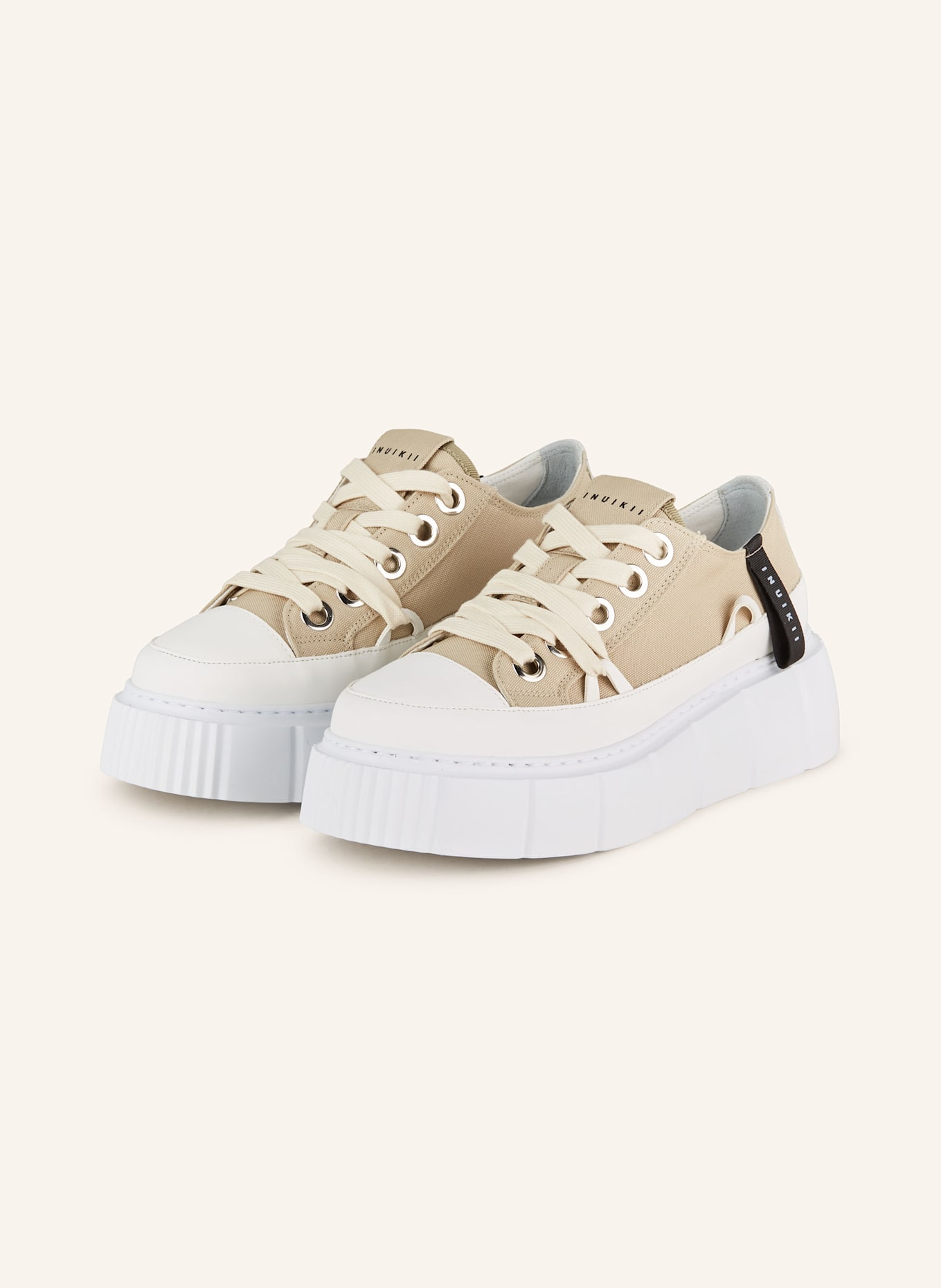 INUIKII Sneakersy MATILDA CANVAS LOW: SVĚTLE ŠEDÁ