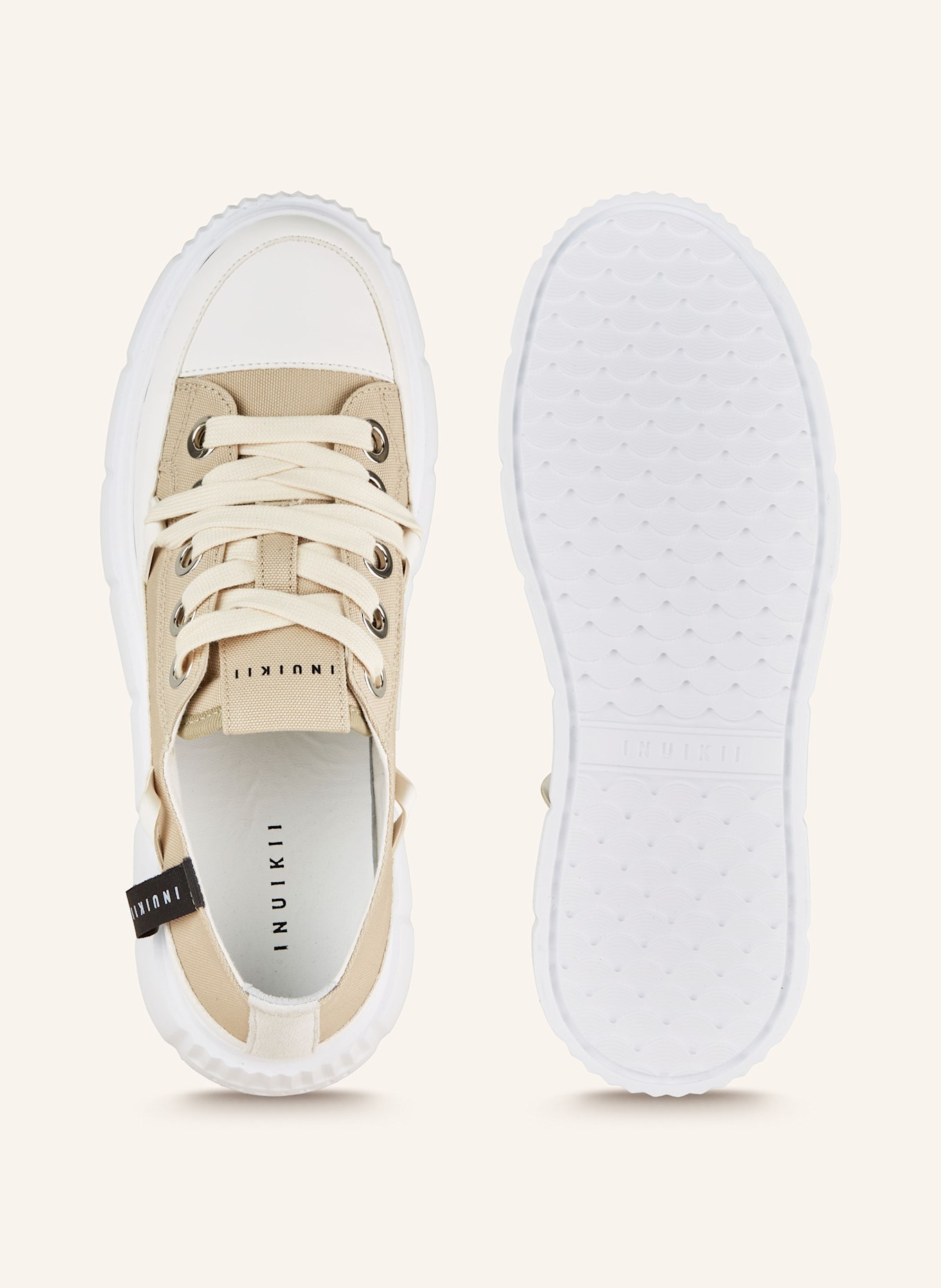INUIKII Sneakersy MATILDA CANVAS LOW: SVĚTLE ŠEDÁ