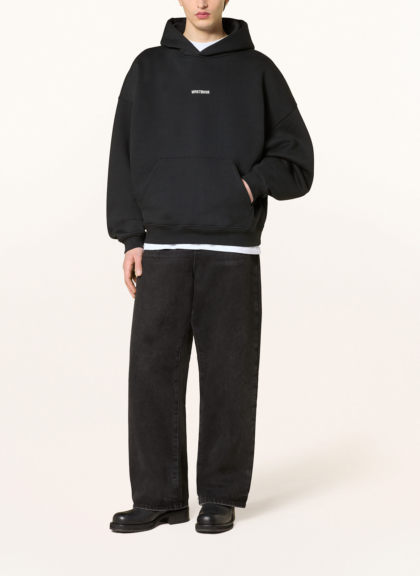 WRSTBHVR Oversized hoodie HAKO: BLACK
