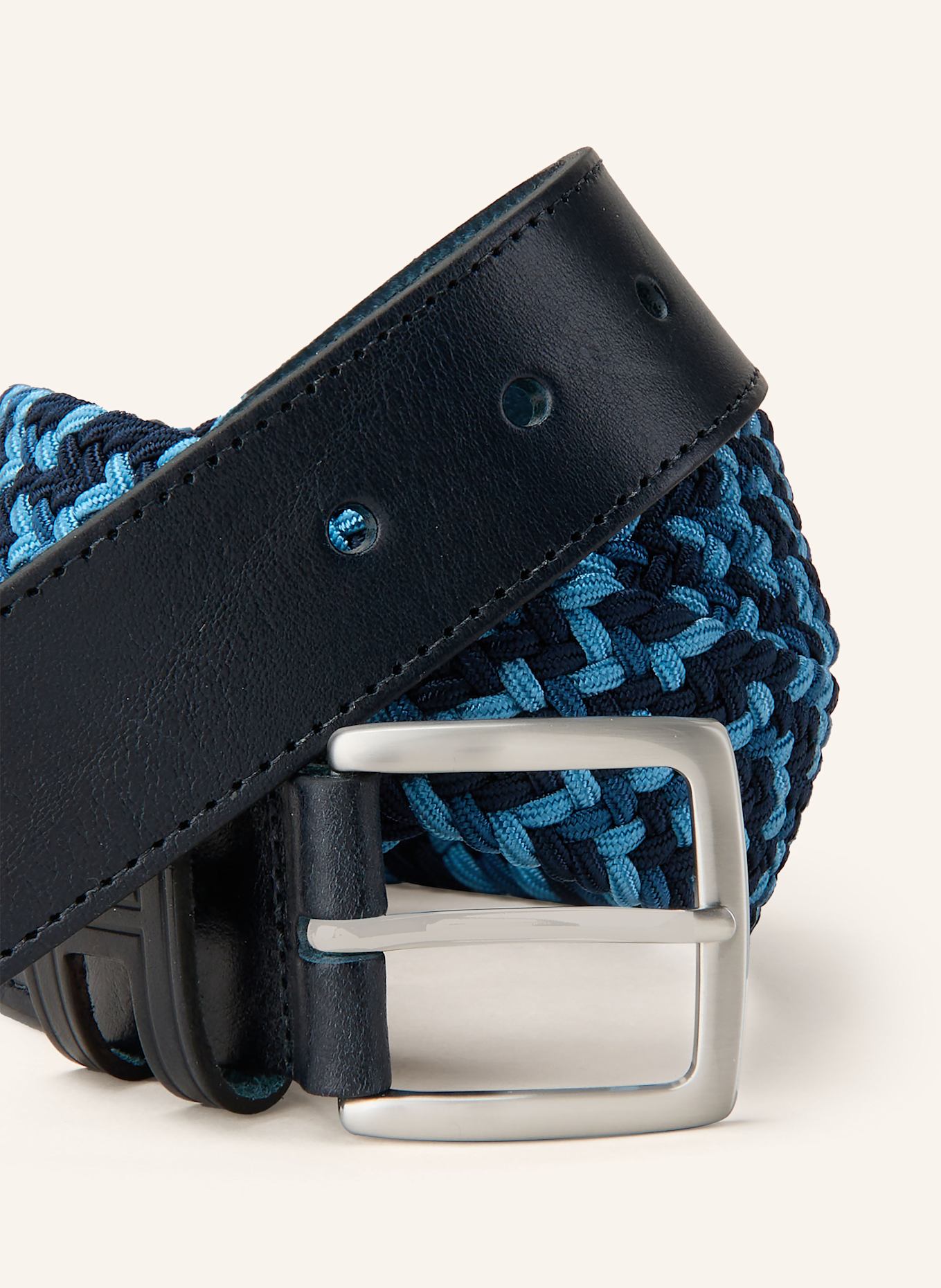 HACKETT LONDON Flechtgürtel: DUNKELBLAU / HELLBLAU