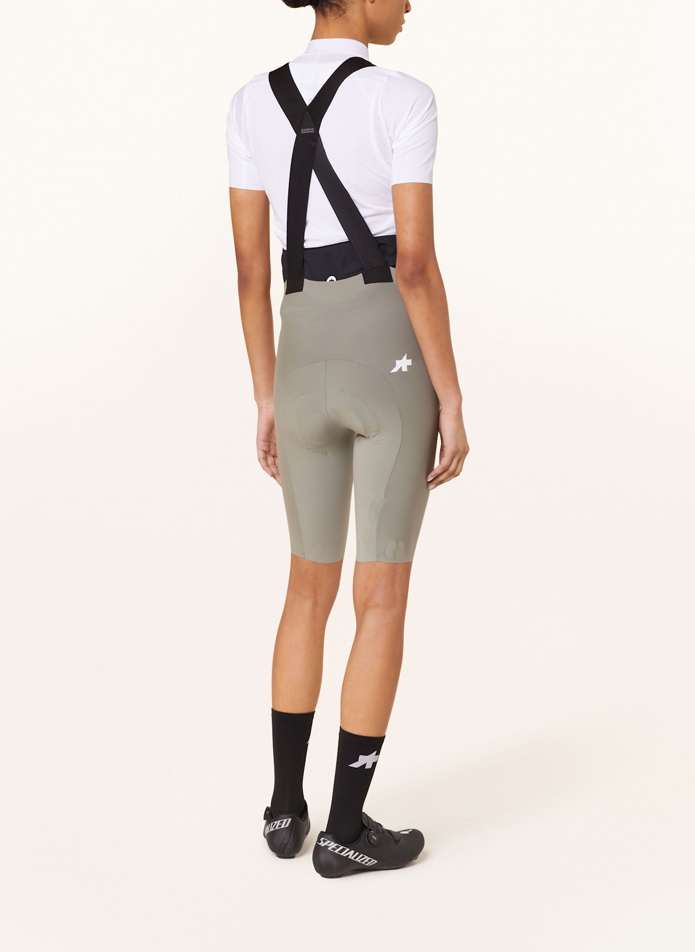 ASSOS Radhose DYORA R S11 mit Trägern und gepolstertem Einsatz: KHAKI