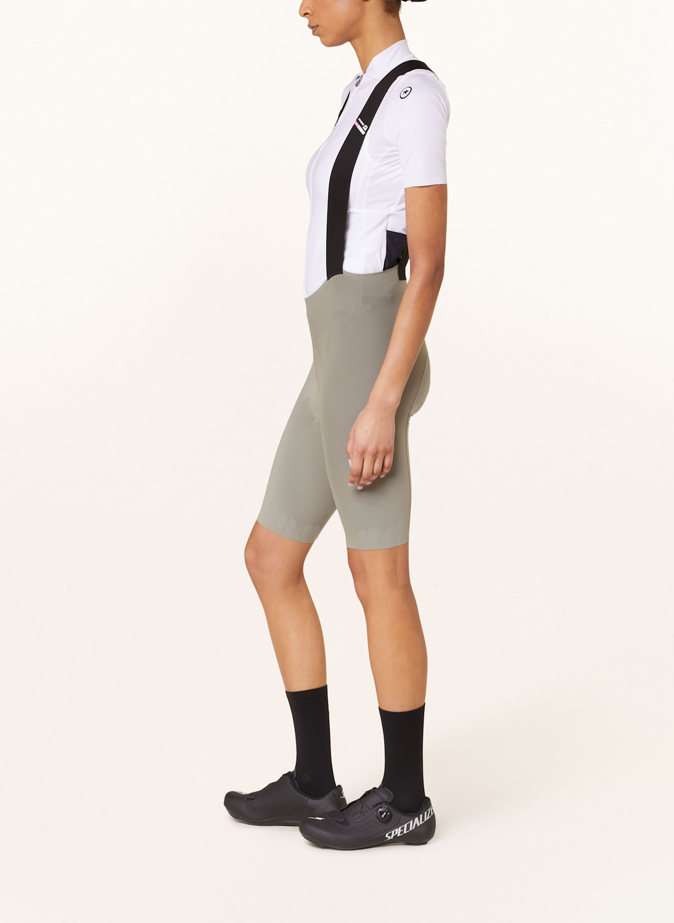 ASSOS Radhose DYORA R S11 mit Trägern und gepolstertem Einsatz: KHAKI