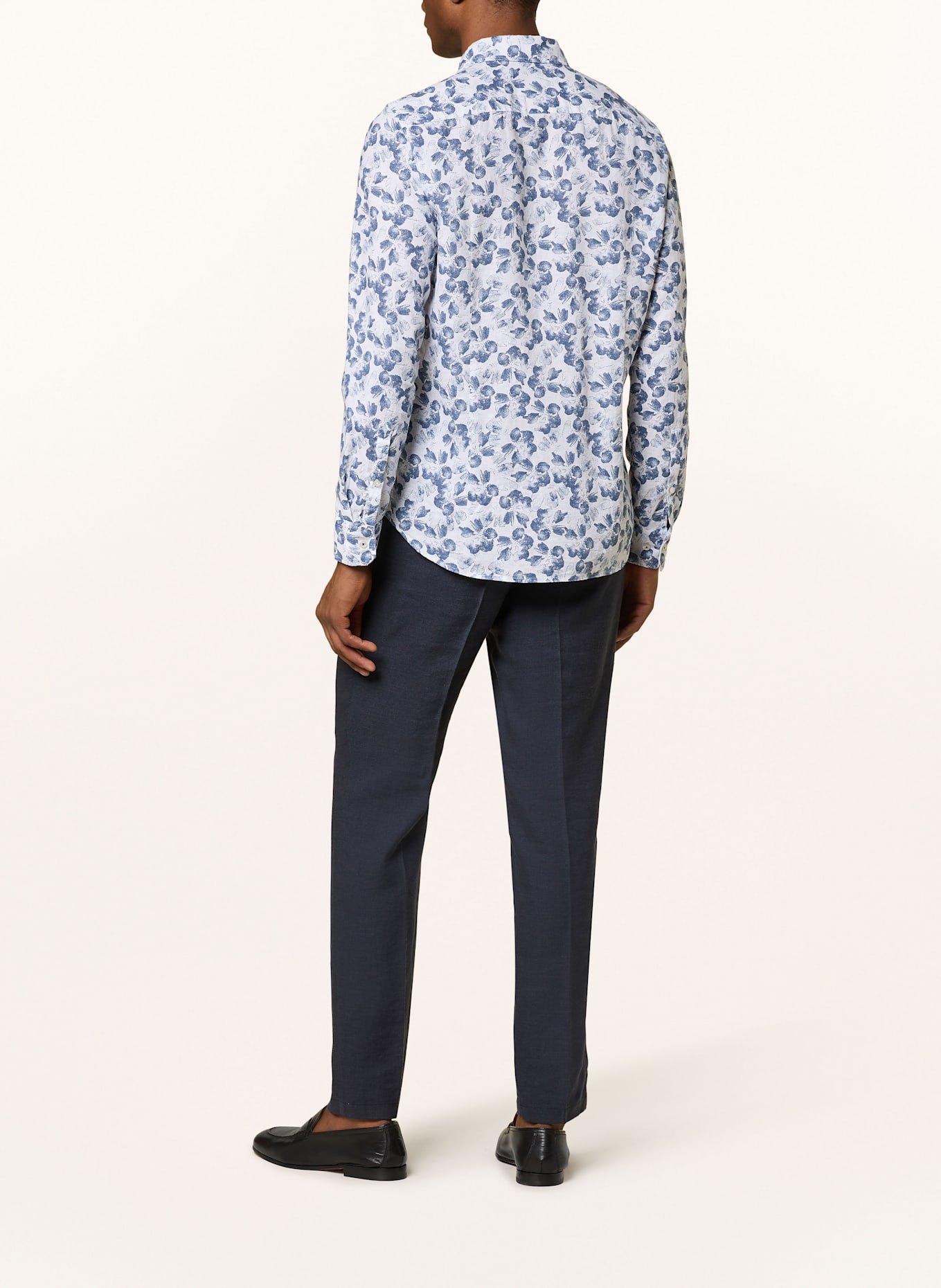 JOOP! Hemd PAI Slim Fit mit Leinen: WEISS / BLAU