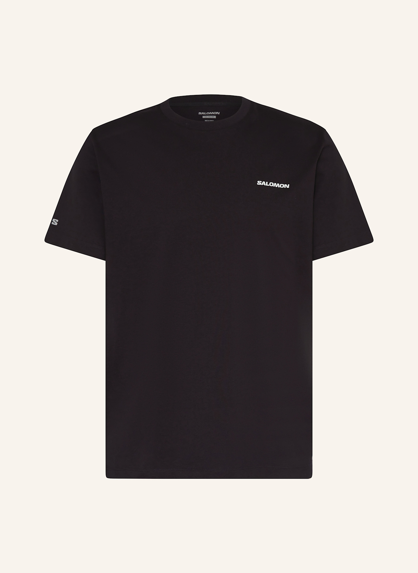 SALOMON T-Shirt CHEST LOGO: SCHWARZ
